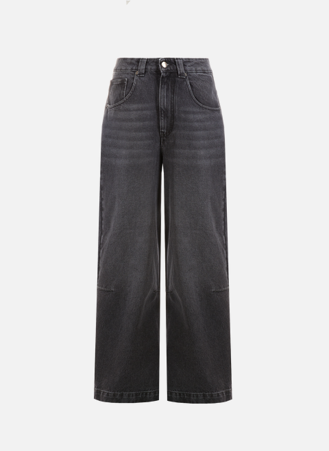 Wide cotton jeans Black SEASON 1865 