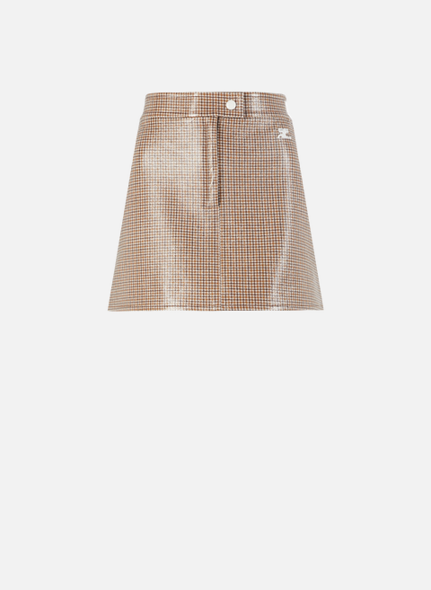 Short checked skirt BrownCOURRÈGES 