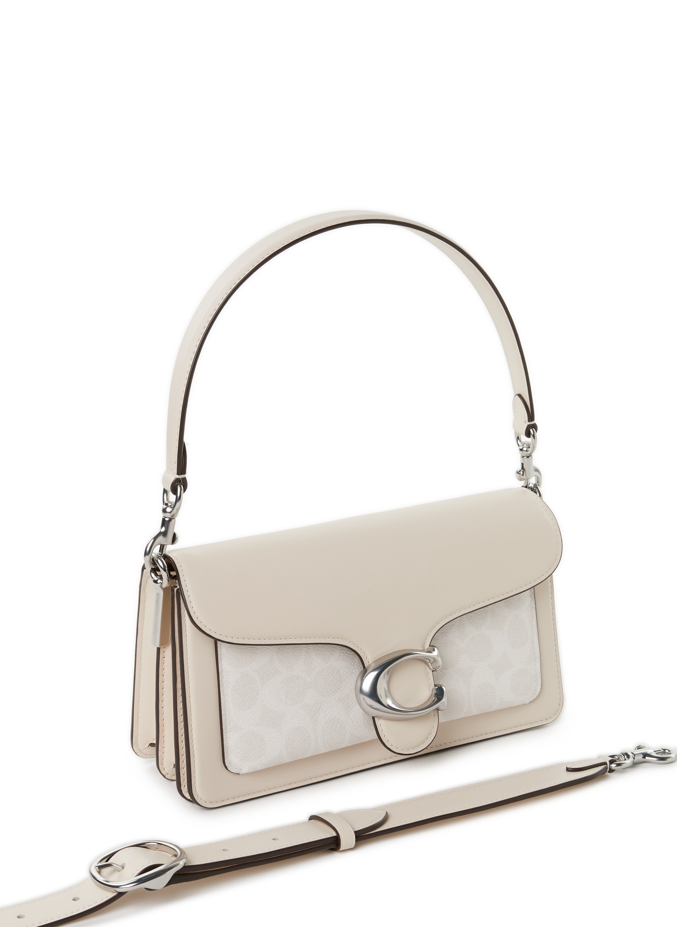 Sac épaule Tabby 26 en toile imprimée COACH Beige