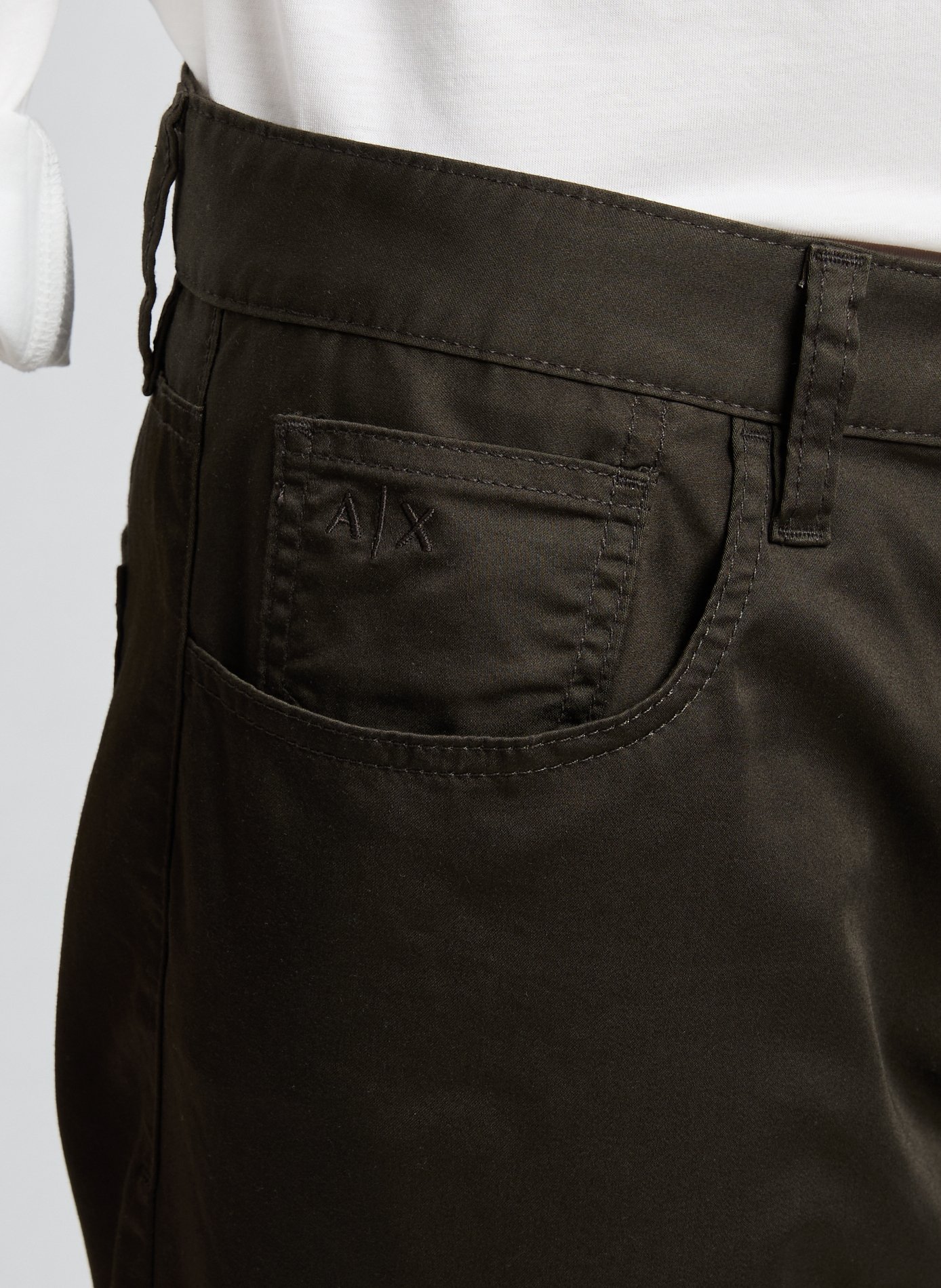Bedford slim-fit cotton trousers ARMANI EXCHANGE Brown