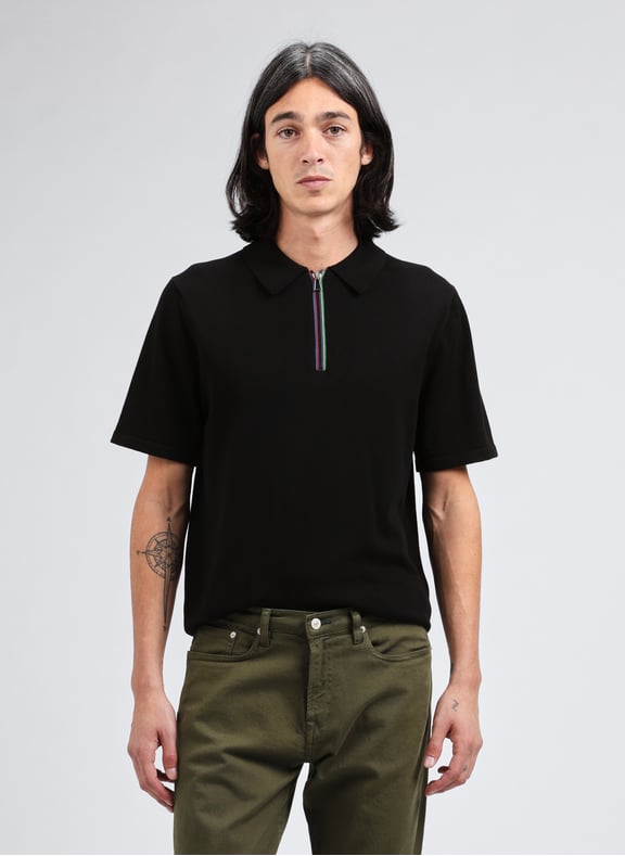 Polo en coton organique Noir by PAUL SMITH PAUL SMITH Polo en coton organique Noir