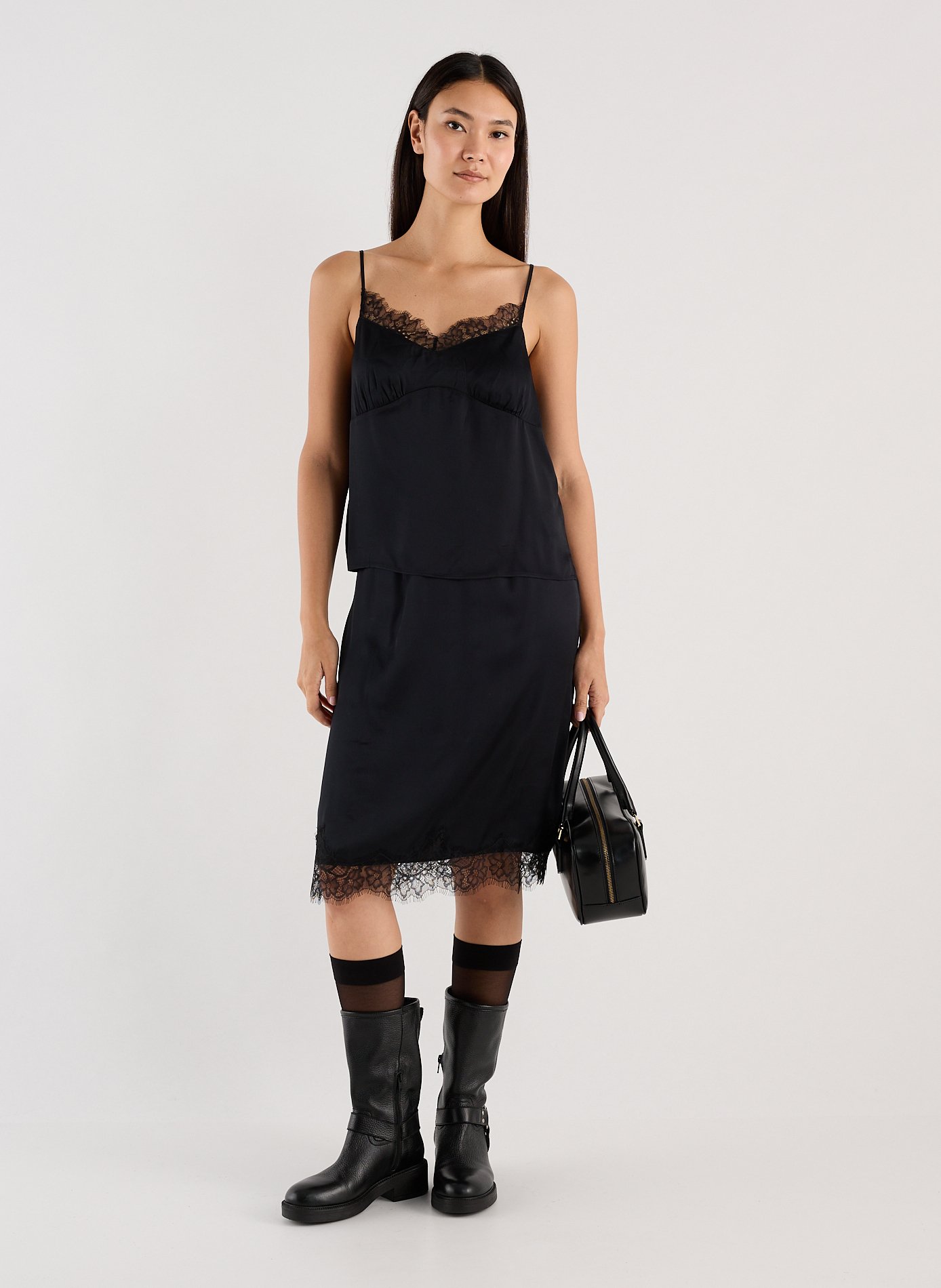 Sac à main Ericka mini en cuir SAISON 1865 Noir