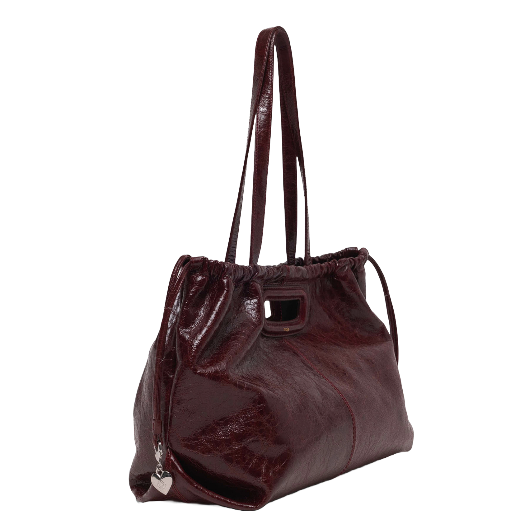 Sac porté épaule en cuir miss m cabas MAJE Rouge