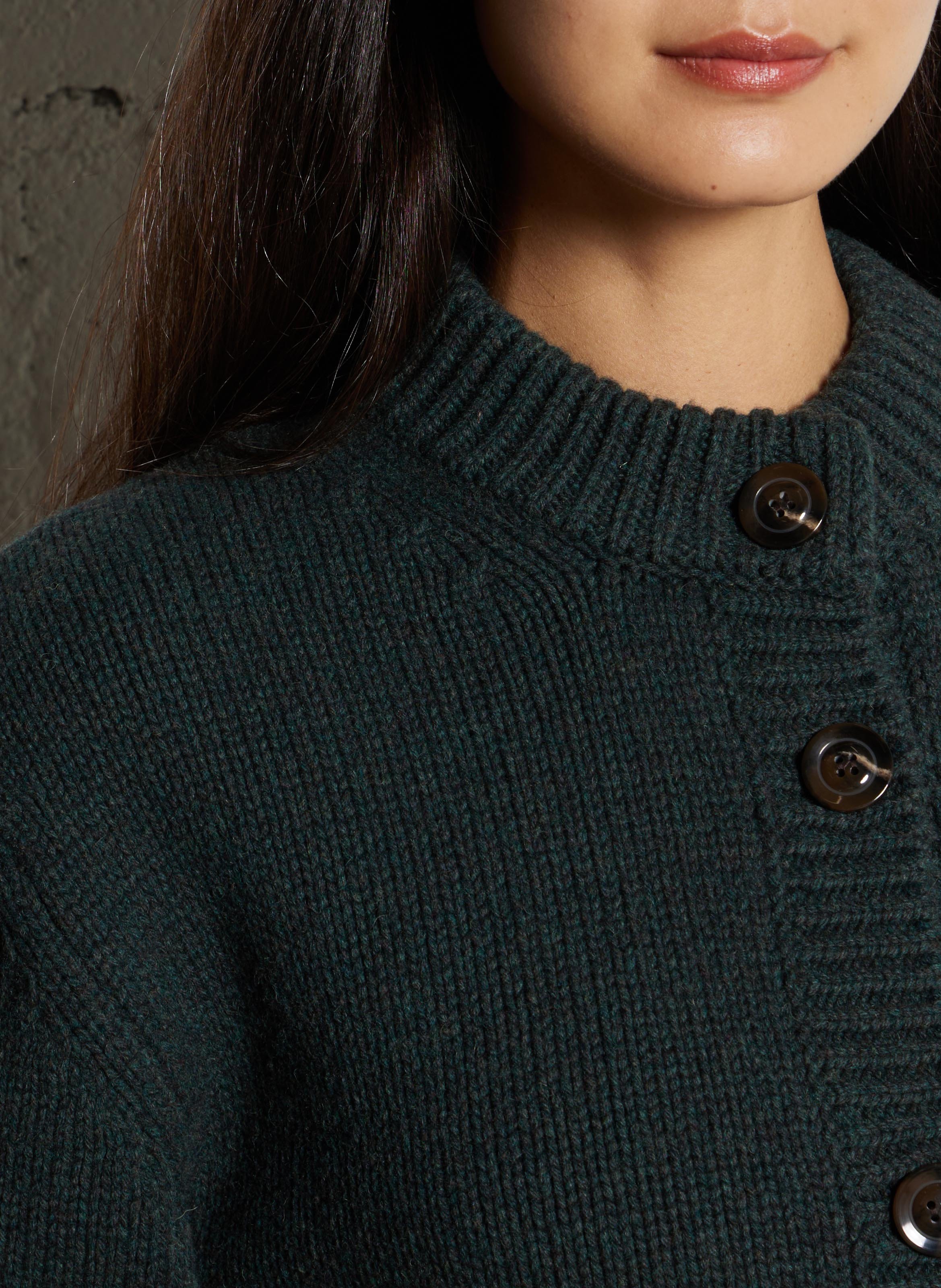 Cardigan col rond en laine leonard SOEUR Vert