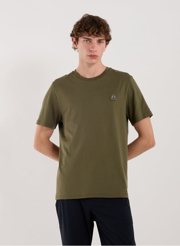 Classic Cotton T-Shirt Green by MOOSE KNUCKLES MOOSE KNUCKLES Classic Cotton T-Shirt Green