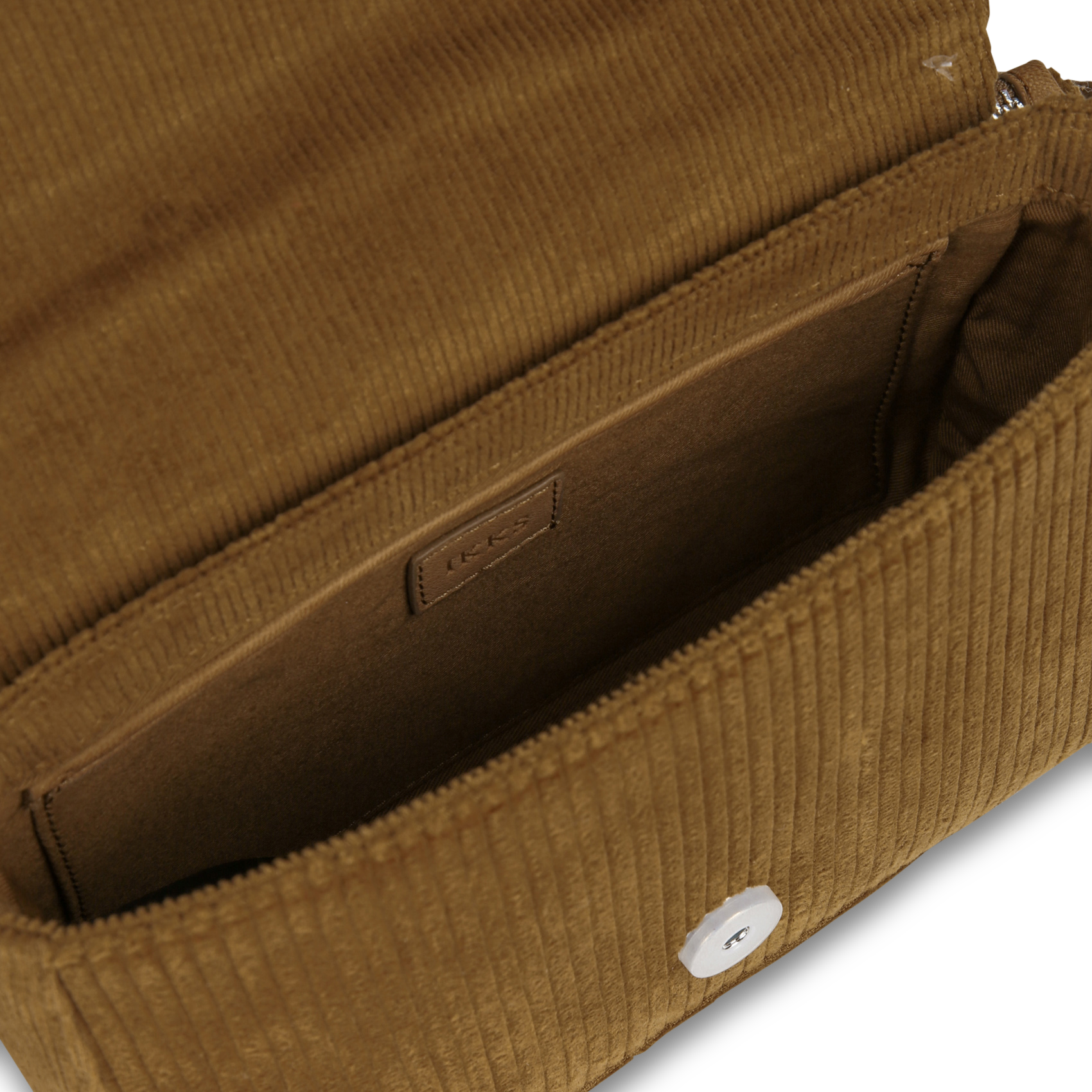 Sac bandoulière velours côtelé en 3 parties 111 velvet IKKS Beige