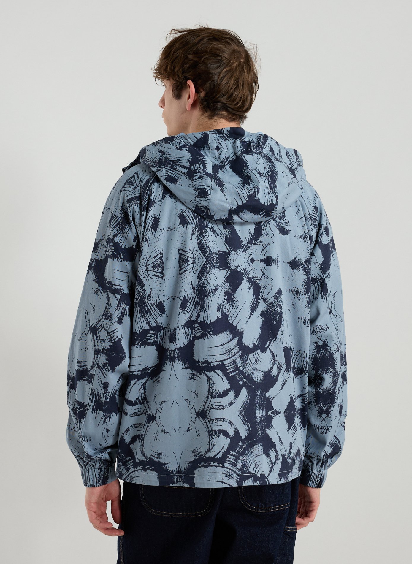 Oversized printed cotton jacket ARTE ANTWERP Blue