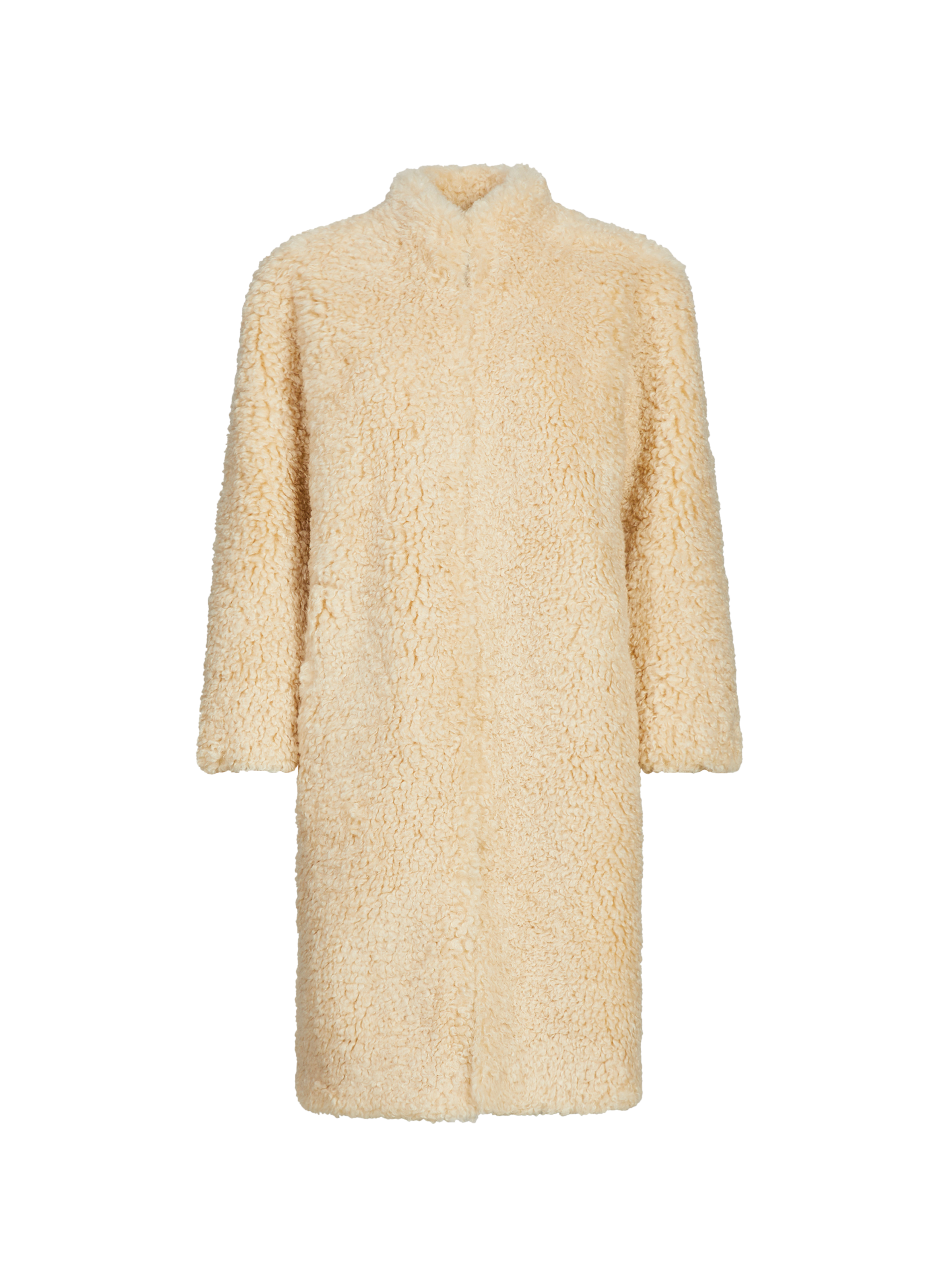 Manteau droit shearling Blanc by APPARIS APPARIS Manteau droit shearling Blanc