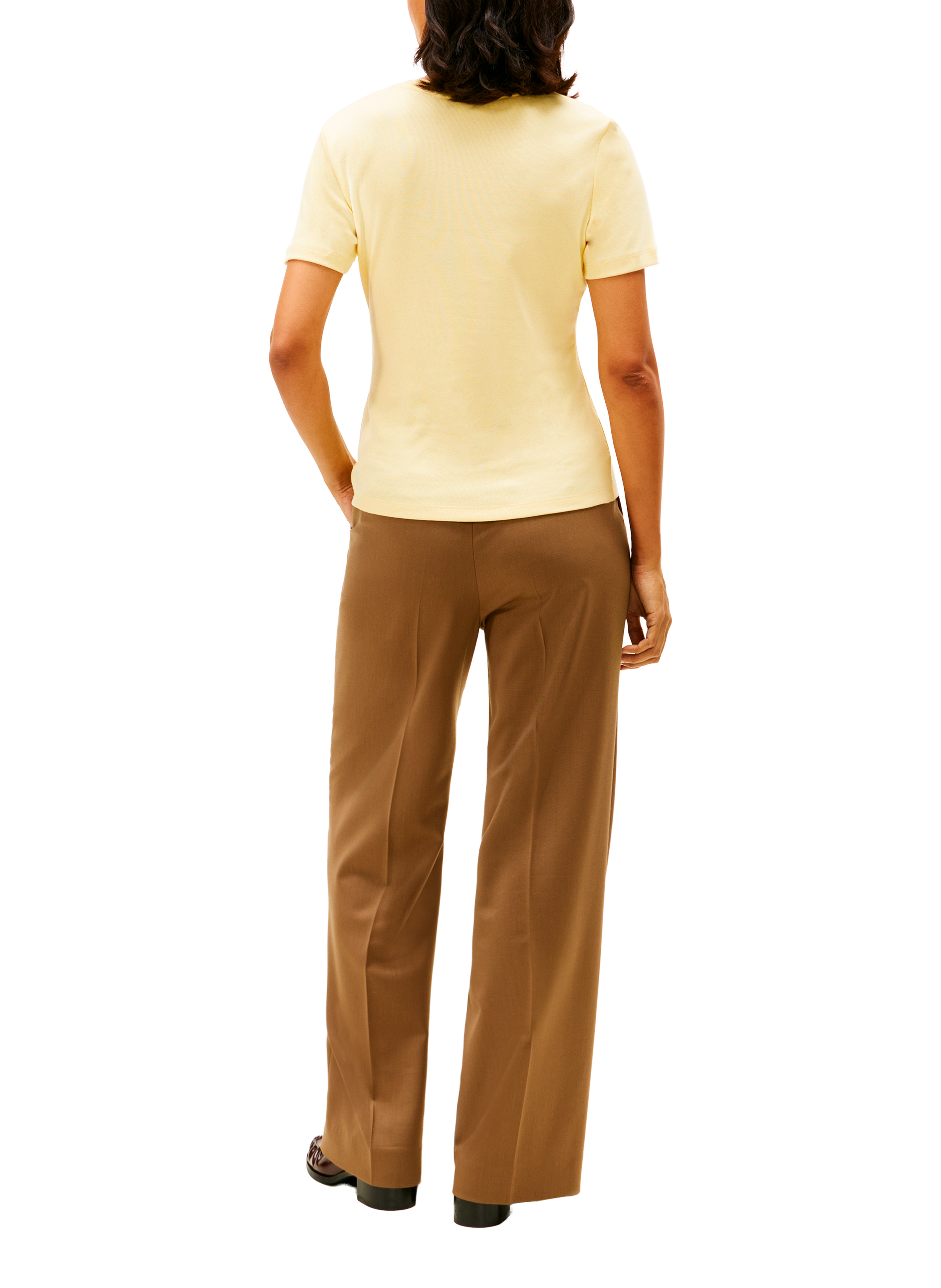 T-shirt rayé en coton  TOMMY HILFIGER Jaune