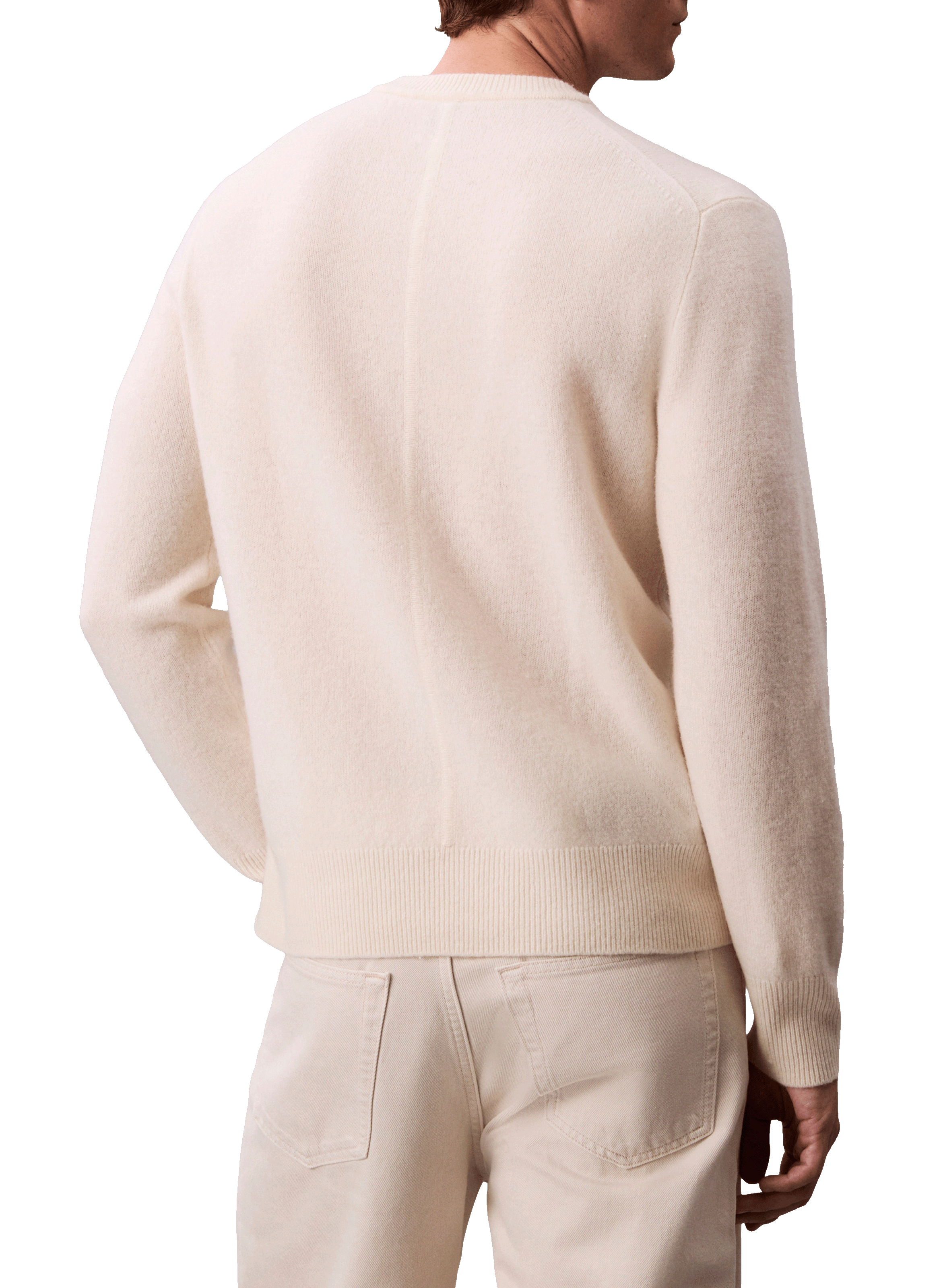  Round-neck wool jumper CALVIN KLEIN White