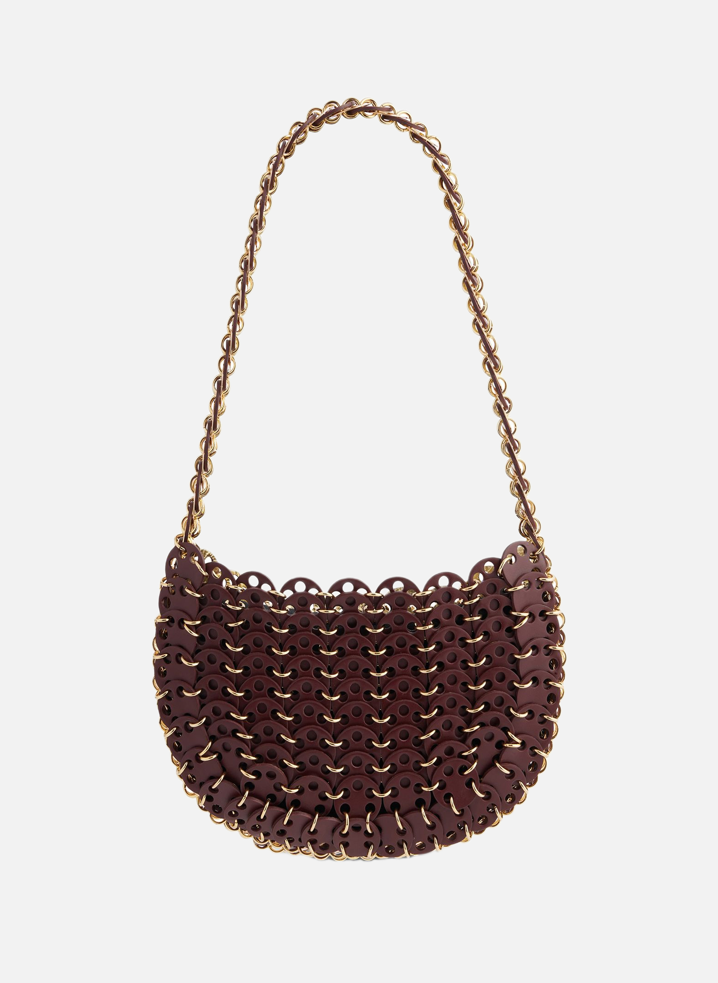 Sac moon flip en cuir réversible RABANNE Rouge