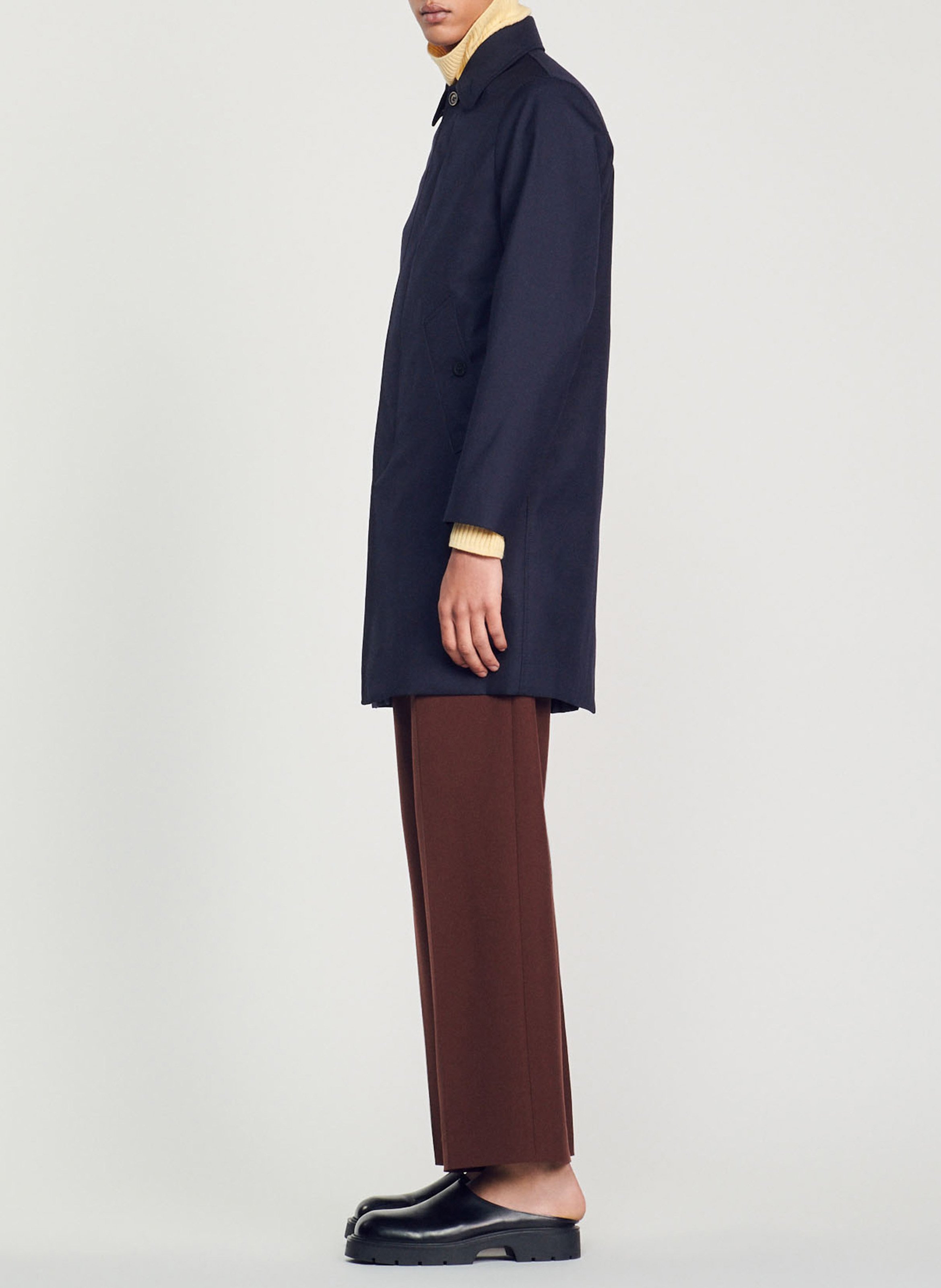 Imperméable droit SANDRO Bleu