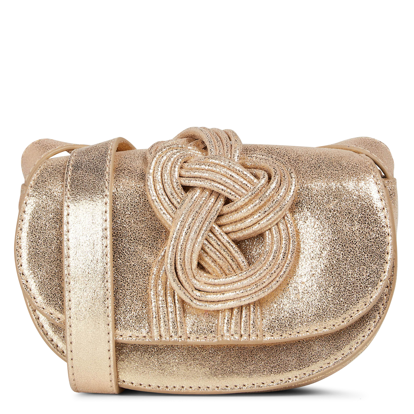 Sac bandoulière en cuir marius mini MAISON 123 Doré