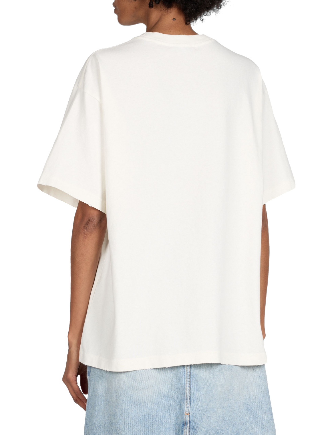 T-shirt oversize imprimé à col rond en coton organique ACNE STUDIOS Multicolore