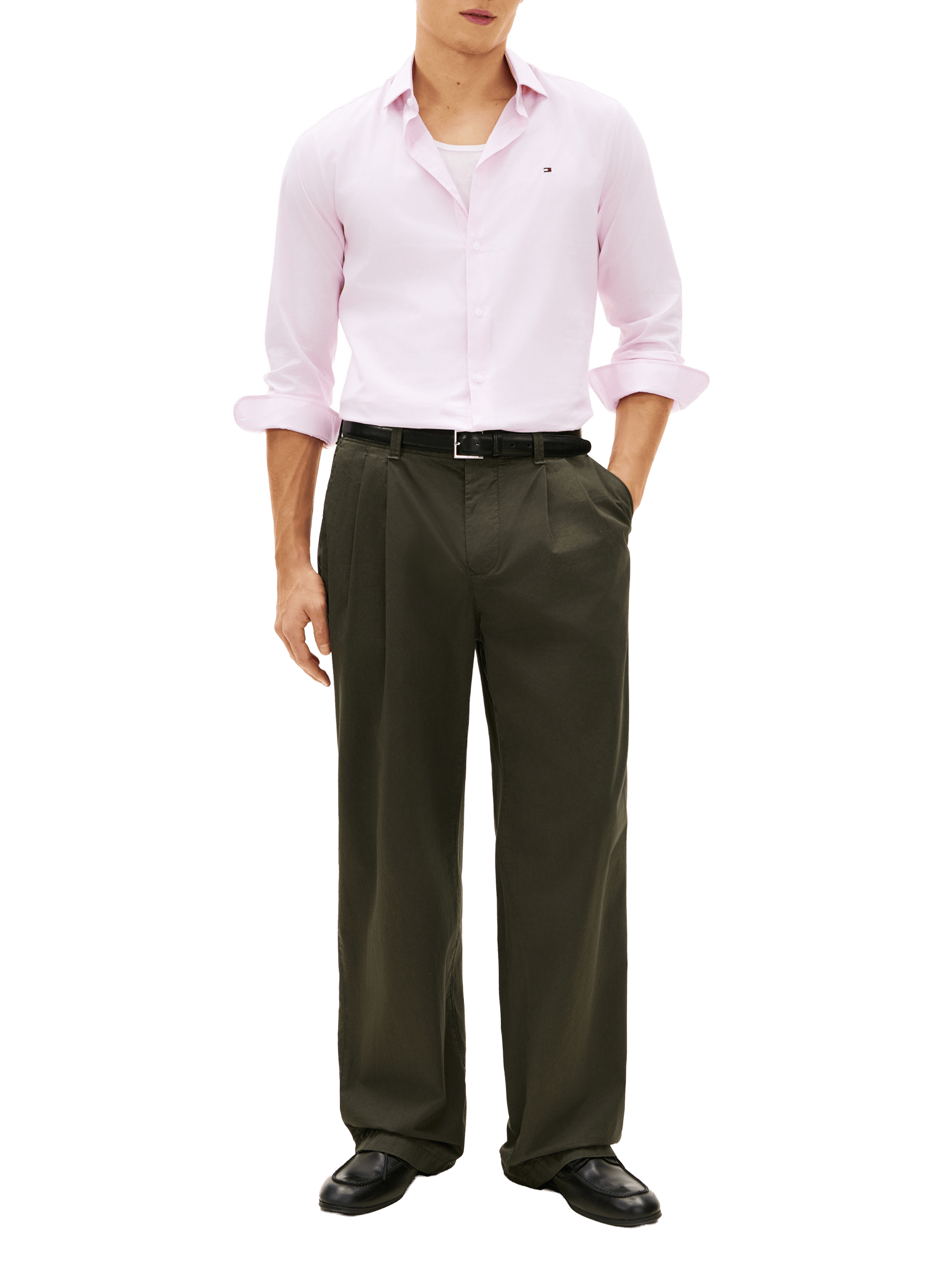 Straight cotton blend Shirt TOMMY HILFIGER Pink