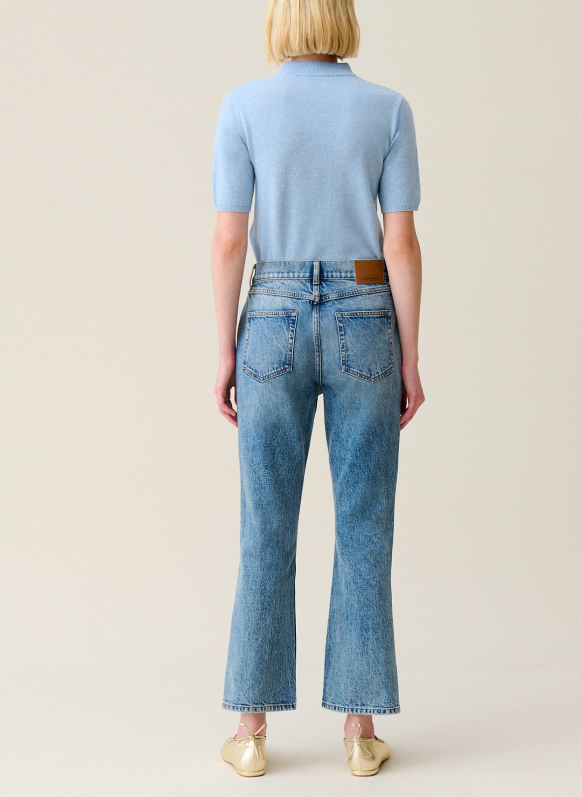 Jean flare en coton mélangé CLAUDIE PIERLOT Bleu