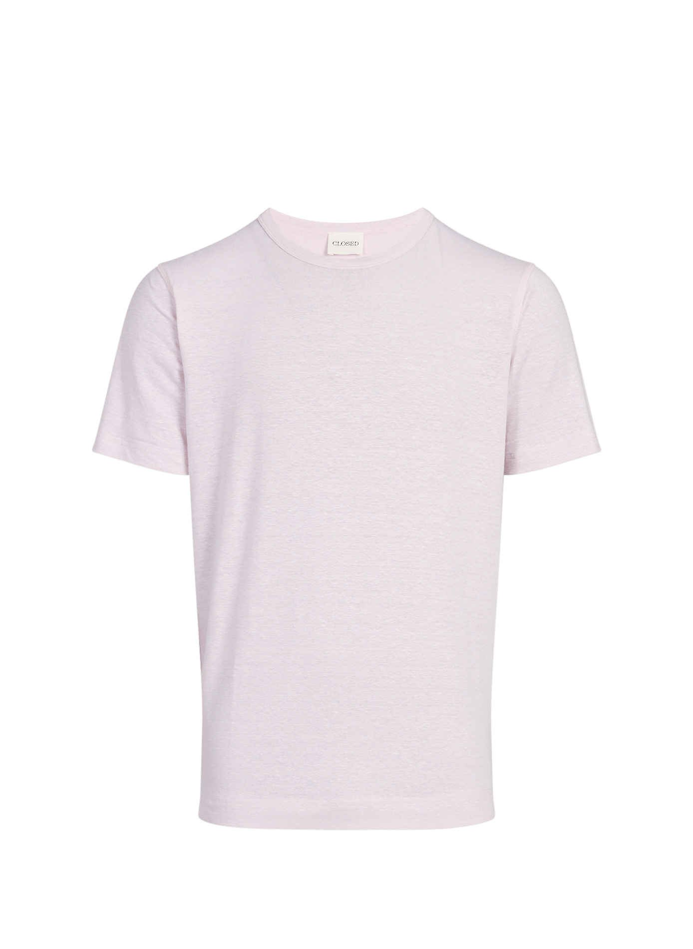 Straight linen blend t-shirt CLOSED Pink
