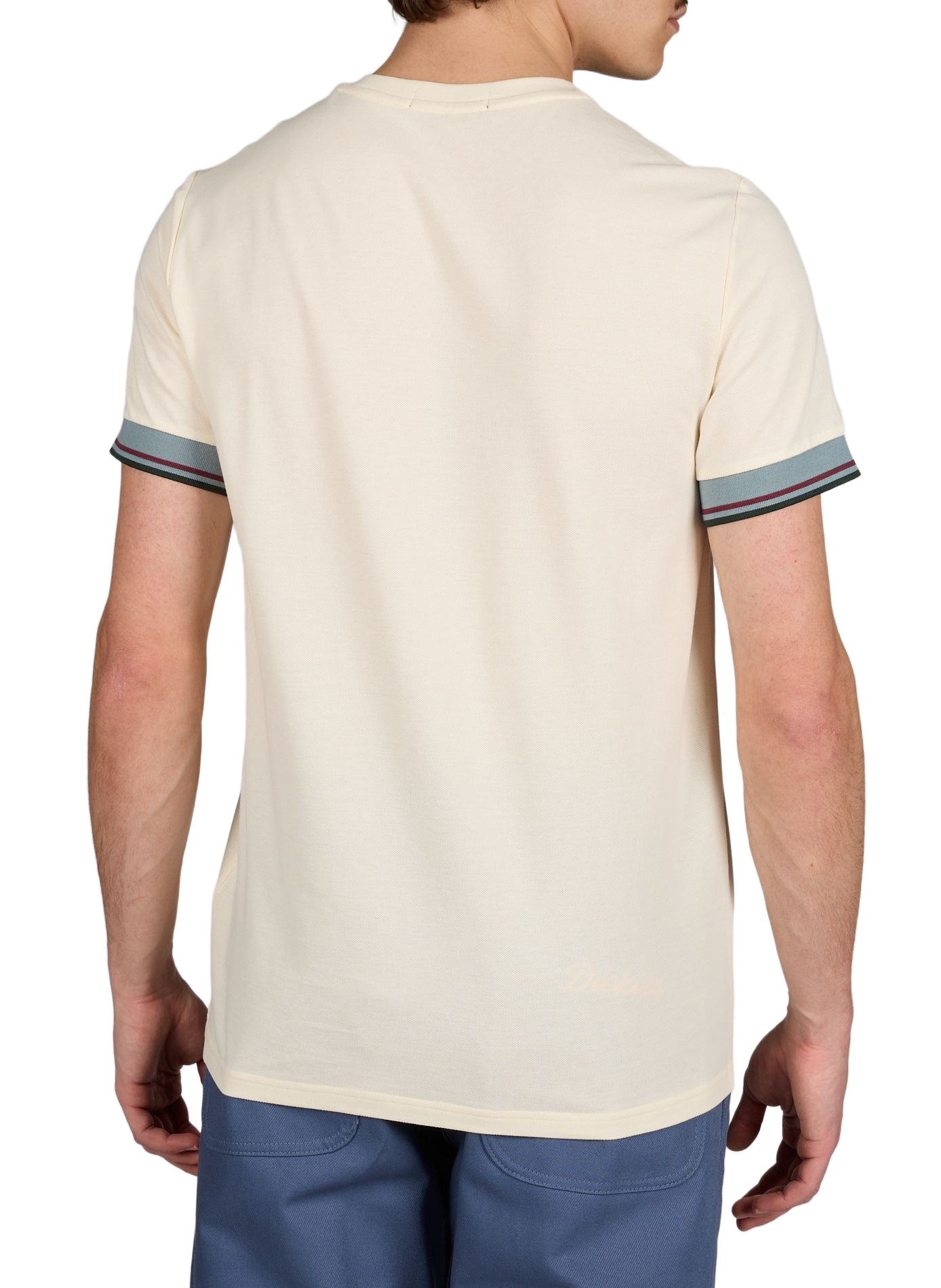 T-shirt broderie logo en coton FRED PERRY Beige