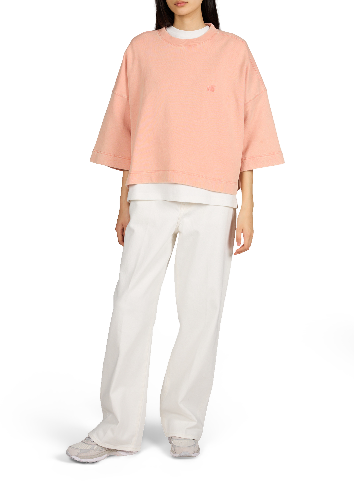 T-shirt ample en coton mélangé BELLEROSE Rose