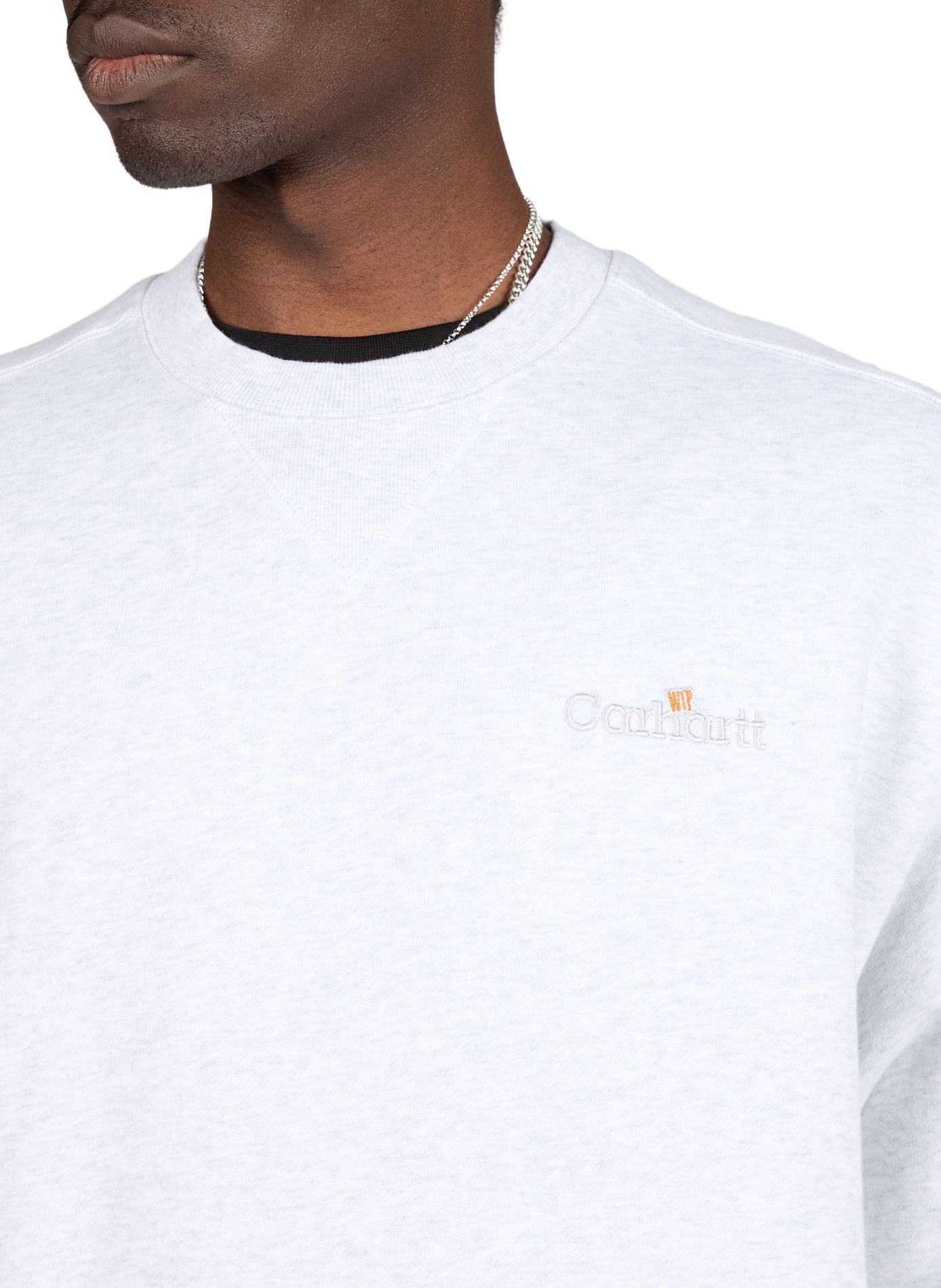 Oversized round neck cotton sweatshirt CARHARTT WIP Grey