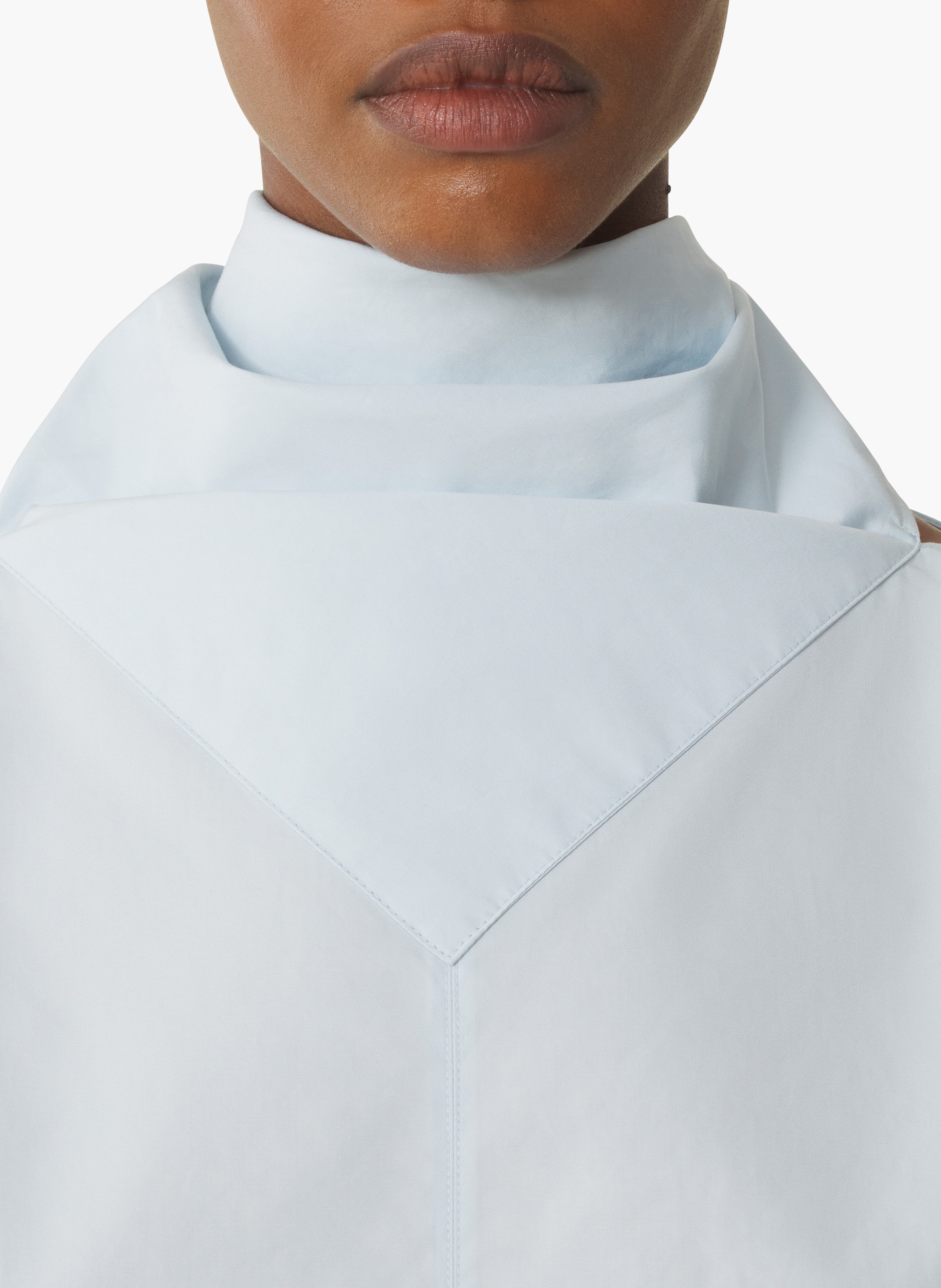 Haut à foulard en popeline de coton LANVIN Bleu