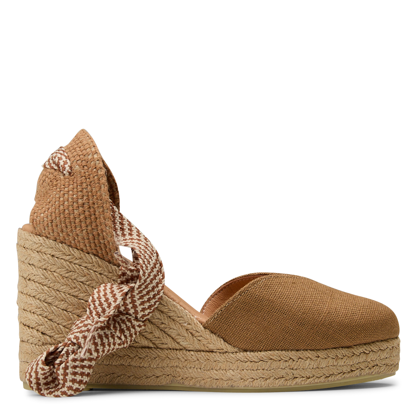 Espadrilles compensées en coton stella MAISON 123 Beige
