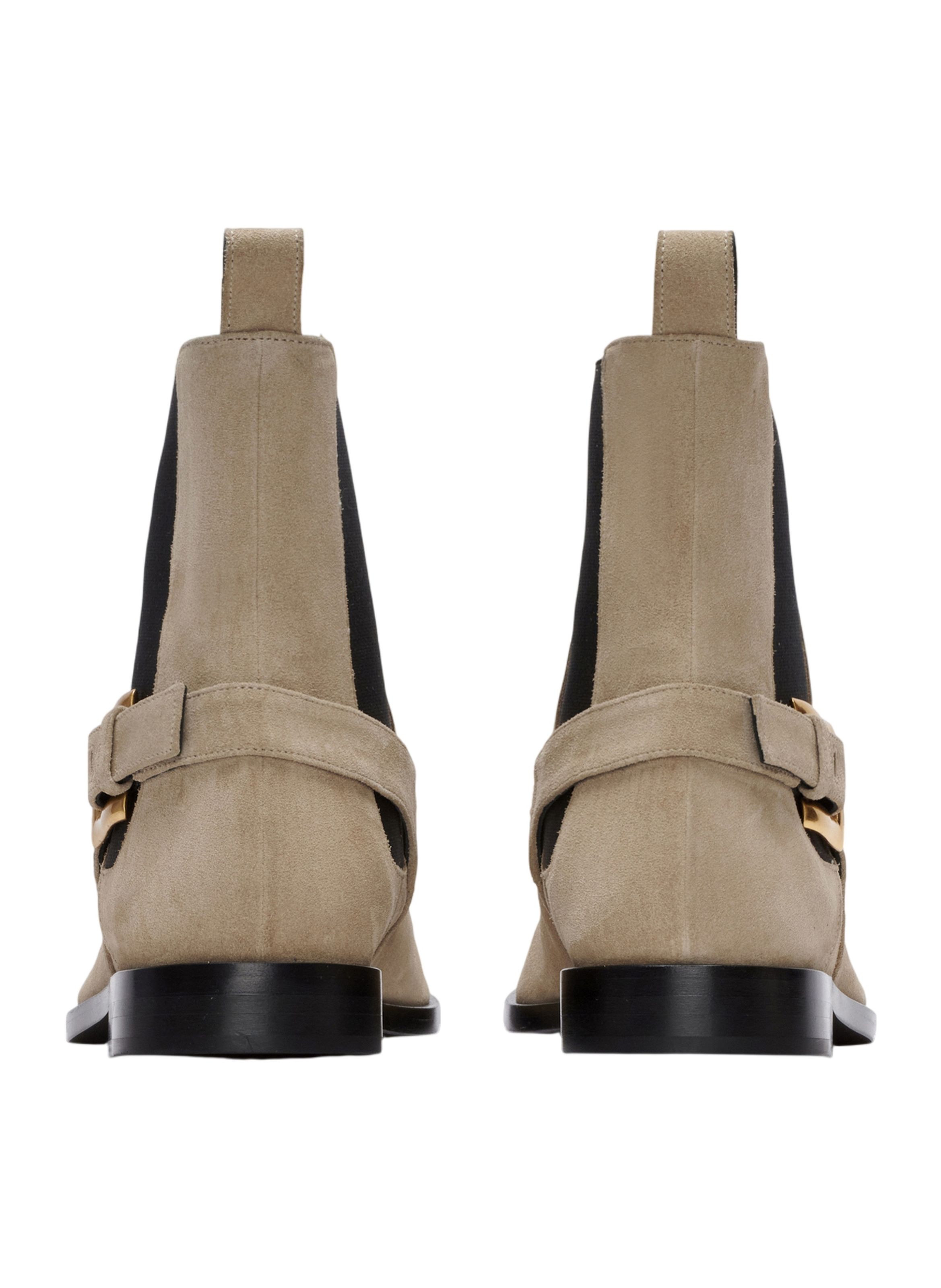 Boots chelsea anthem en cuir suédé BALMAIN Beige