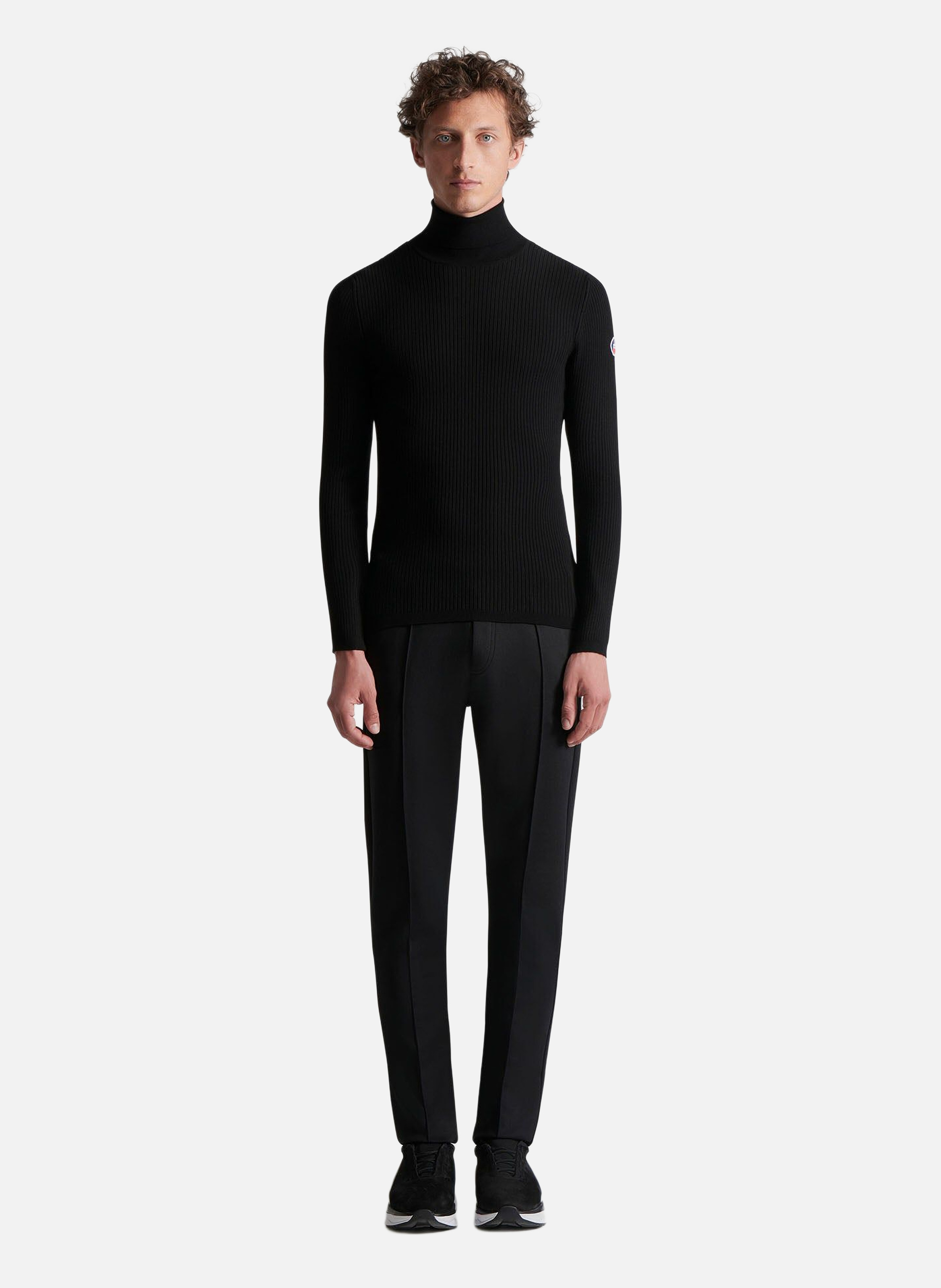 Pull ceillac col roulé coupe ajustée FUSALP Noir