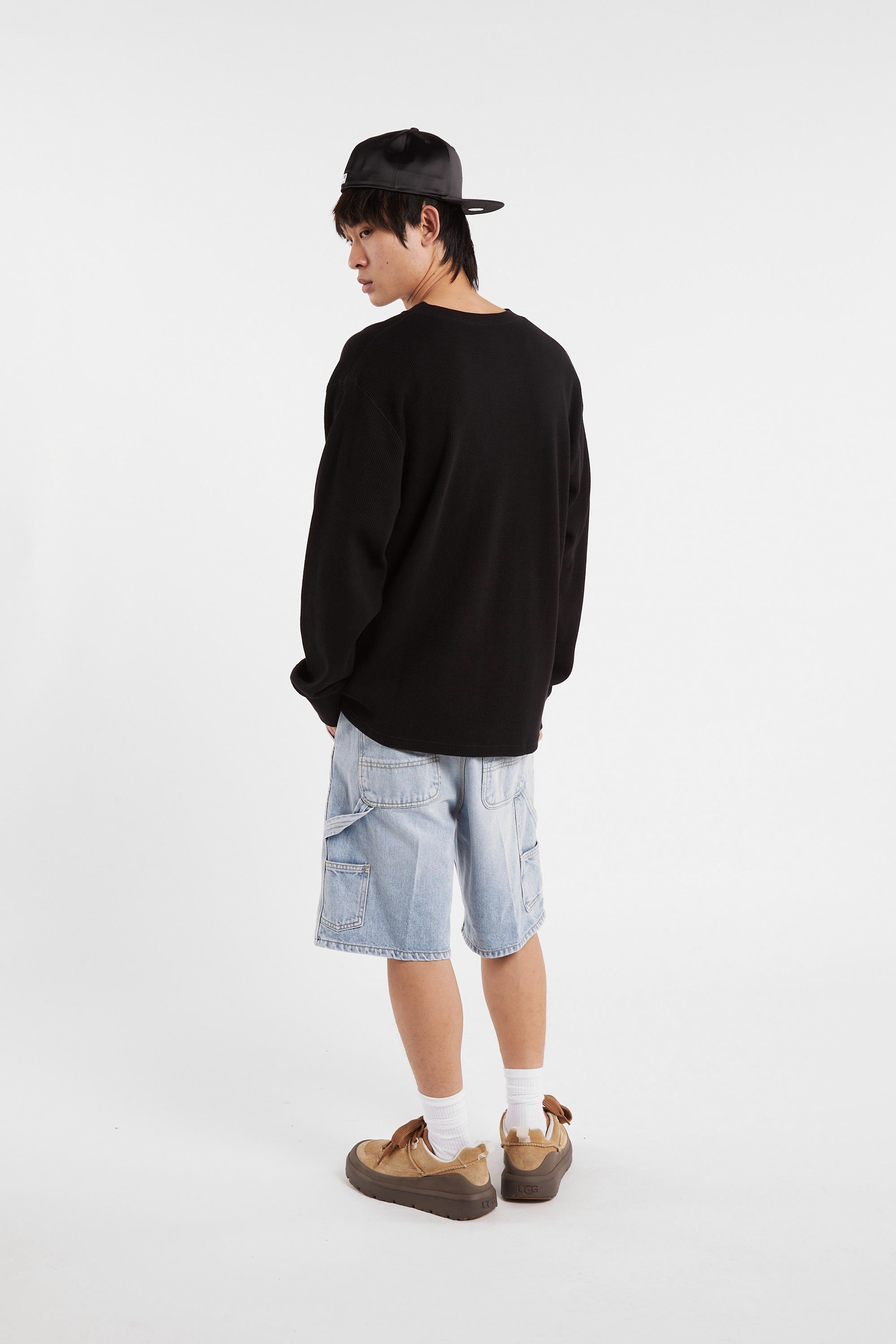 T-shirt l/s eightynine waffle t-shirt CARHARTT WIP Noir