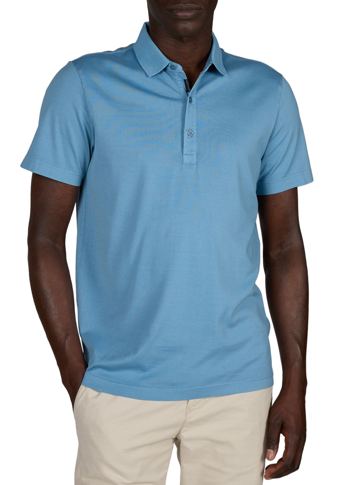 Einfarbiges Baumwoll-Polo PIERRE CARDIN Blau