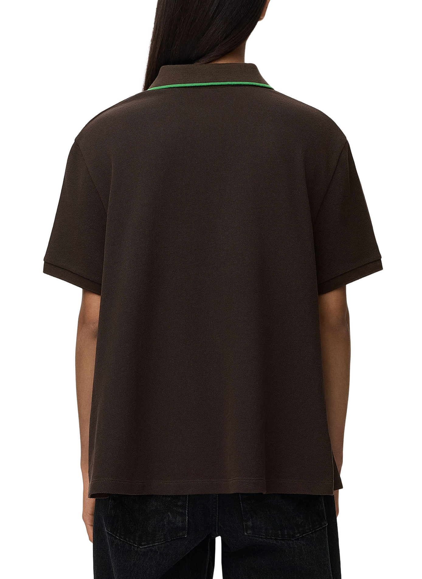 A-line cotton polo LOEWE Brown