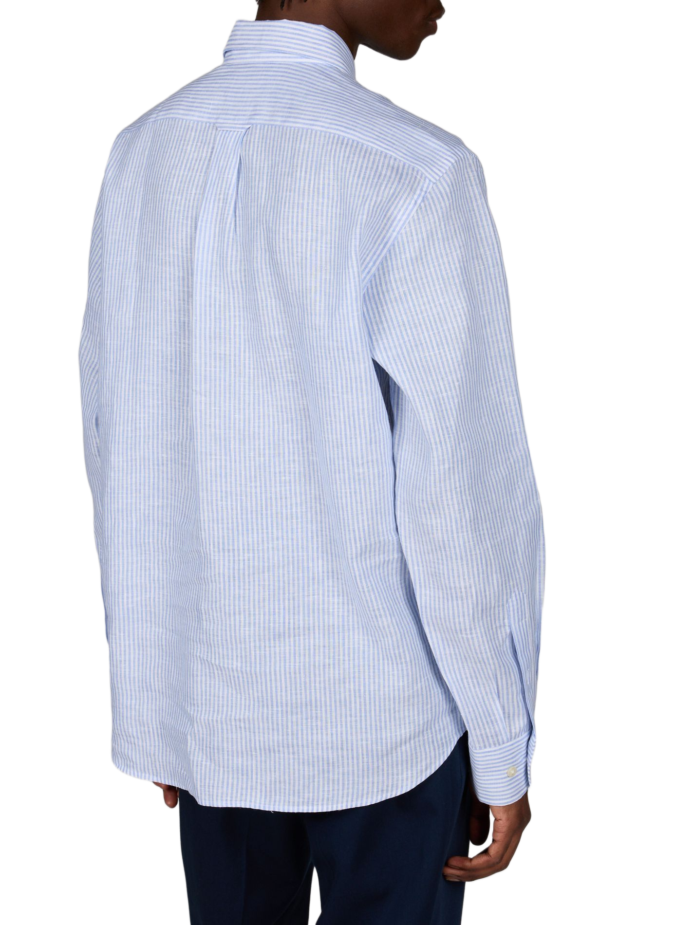 Gestreiftes Leinenhemd FACONNABLE Blau