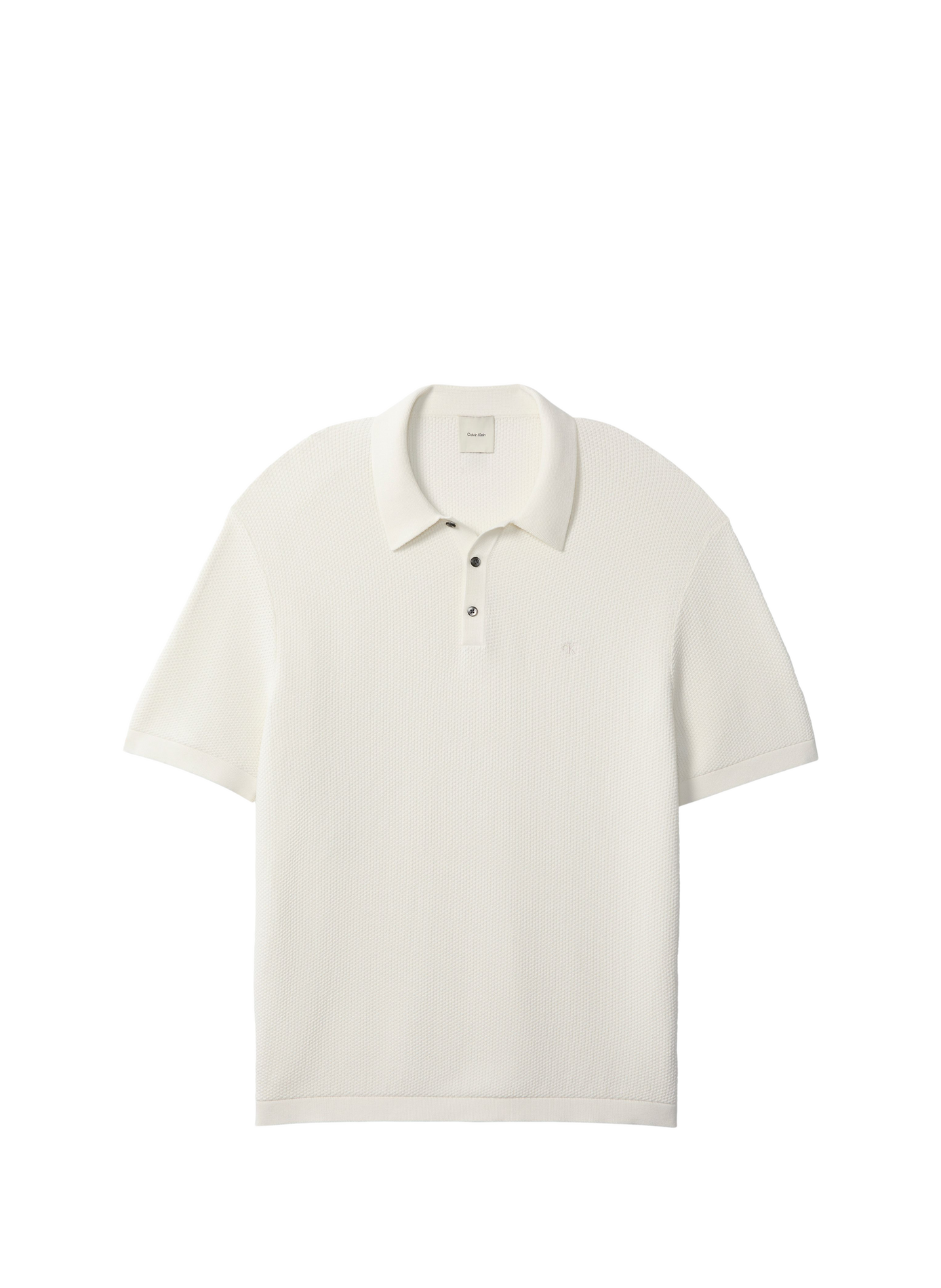 Kurzarm-Poloshirt aus Baumwolle CALVIN KLEIN Beige