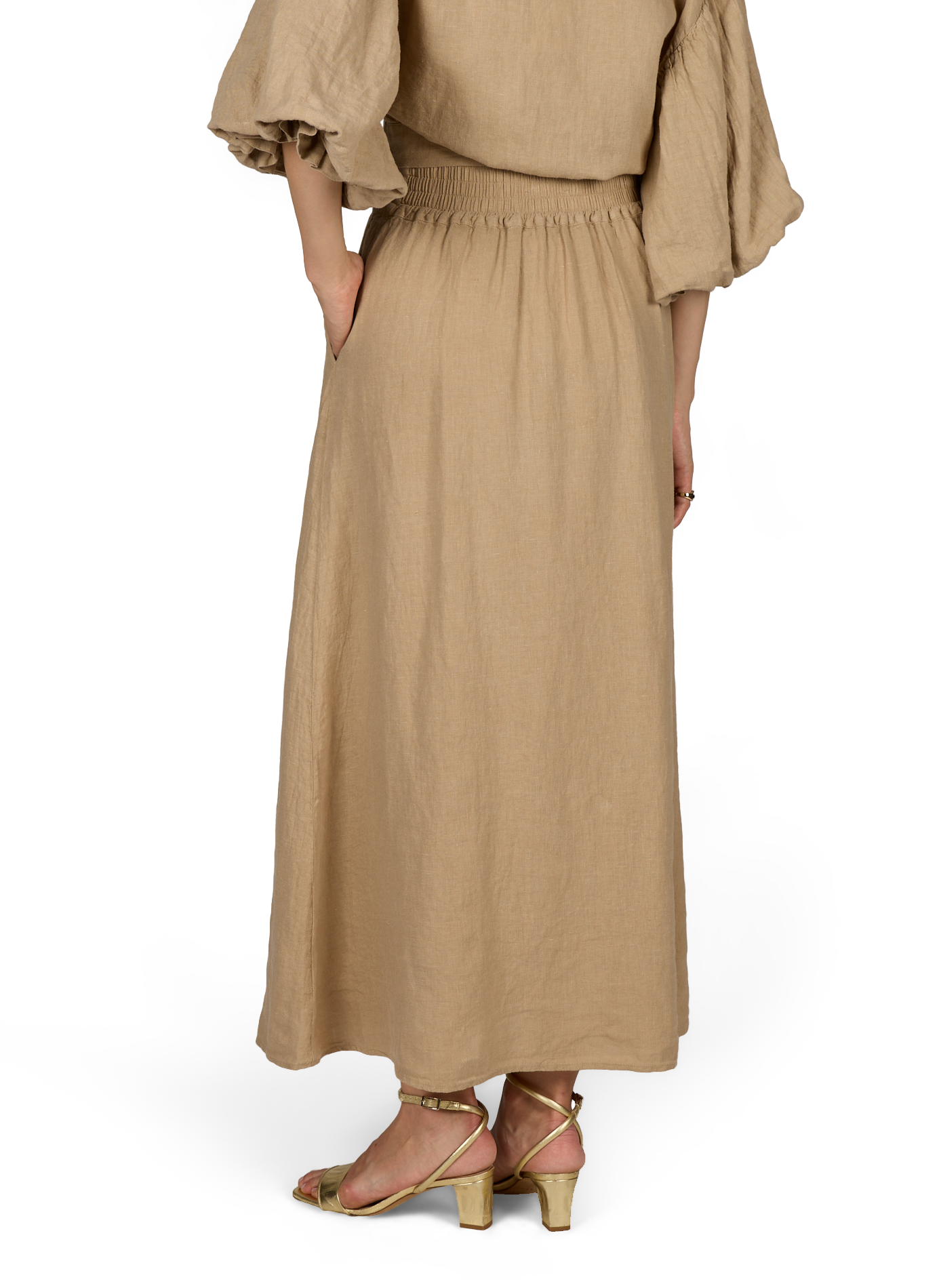 Jupe Mrs Mabe en lin MR MOOD Beige
