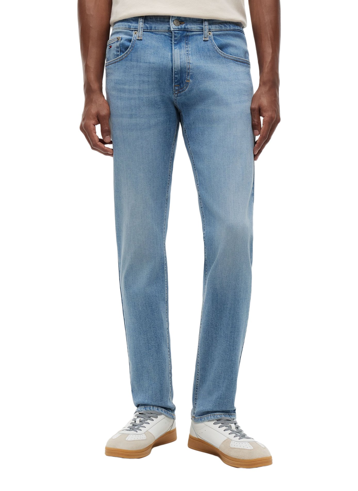 Washed straight-fit jeans TOMMY HILFIGER Blue