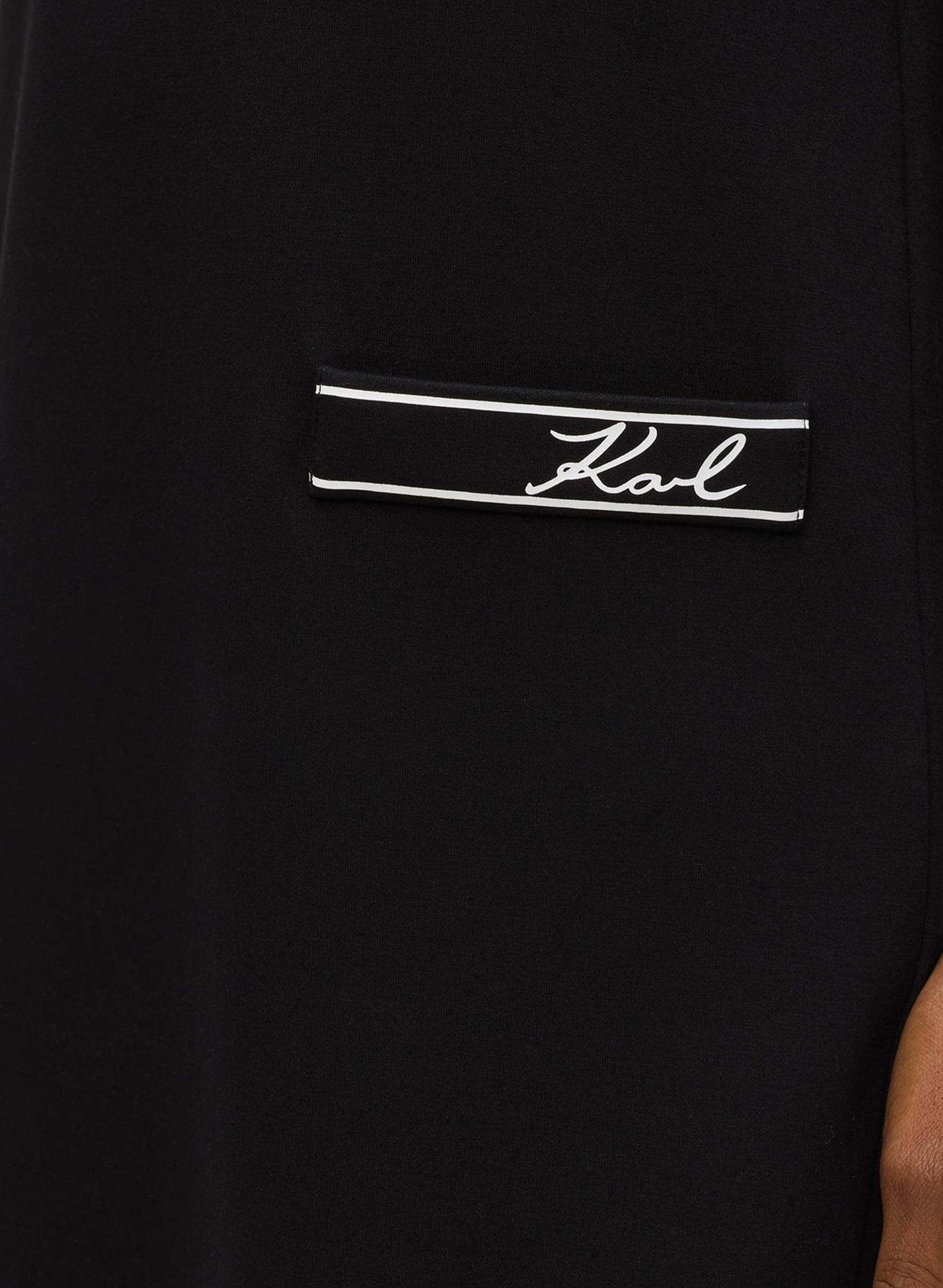 Round neck short dress KARL LAGERFELD Black