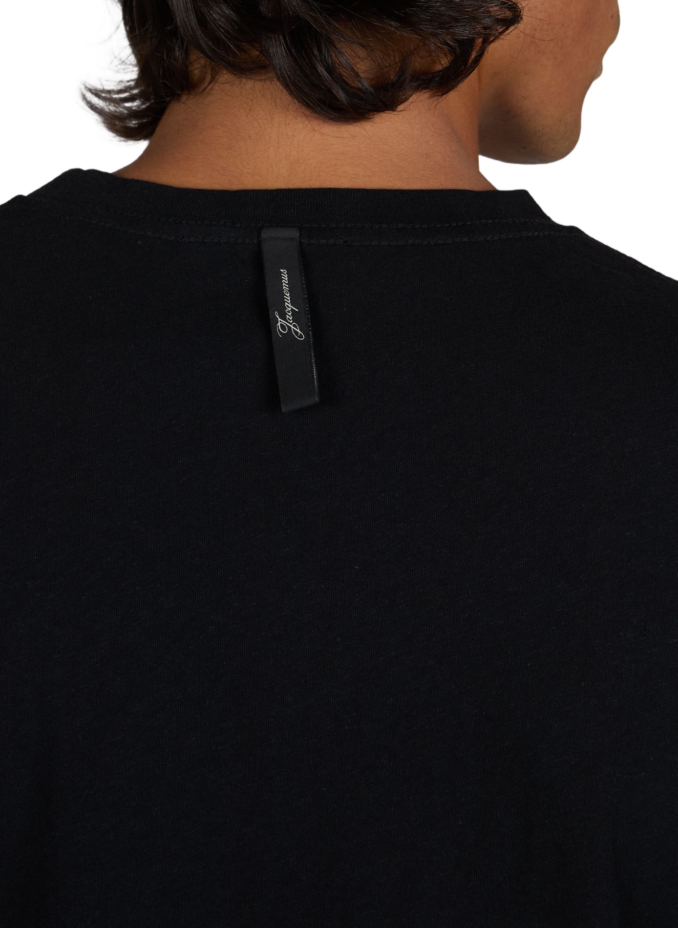 Gerader T-Shirt aus Baumwollmischung JACQUEMUS Schwarz