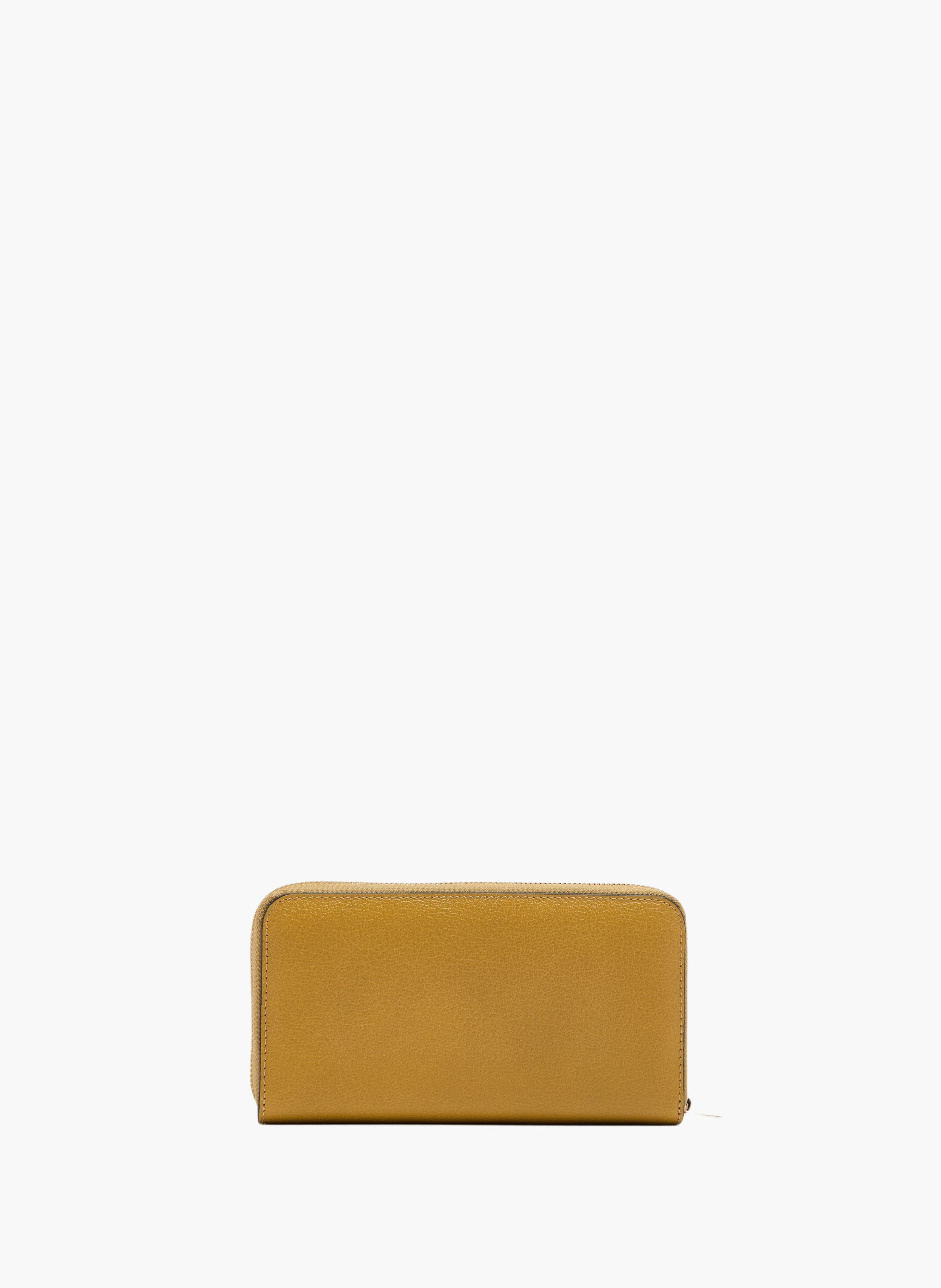 Grand portefeuille femme zippé avec 4 soufflets PIQUADRO Jaune