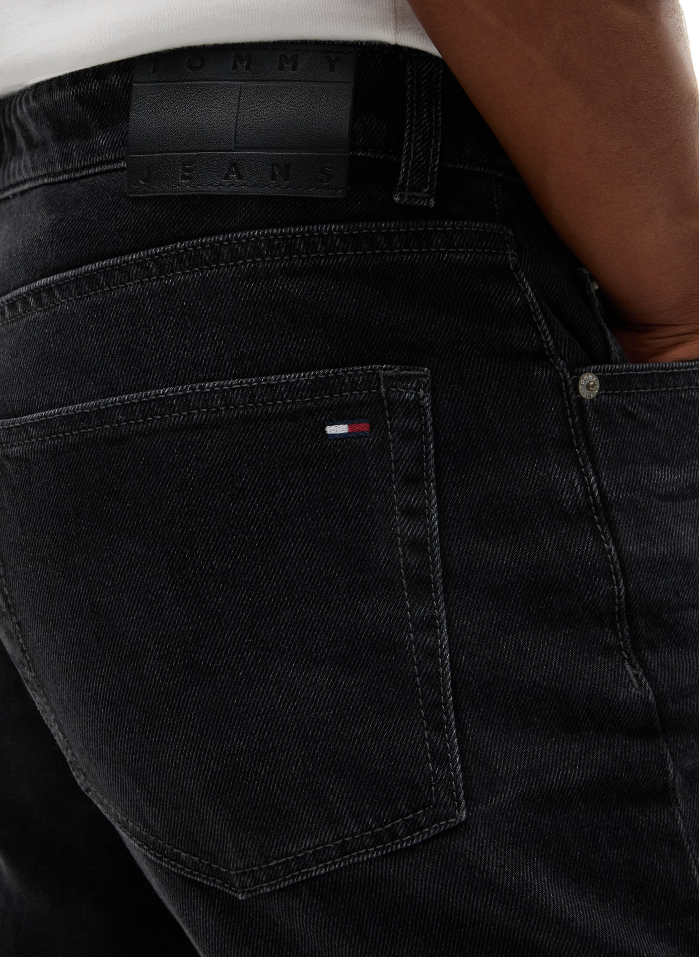 Jean droit uni TOMMY HILFIGER Black