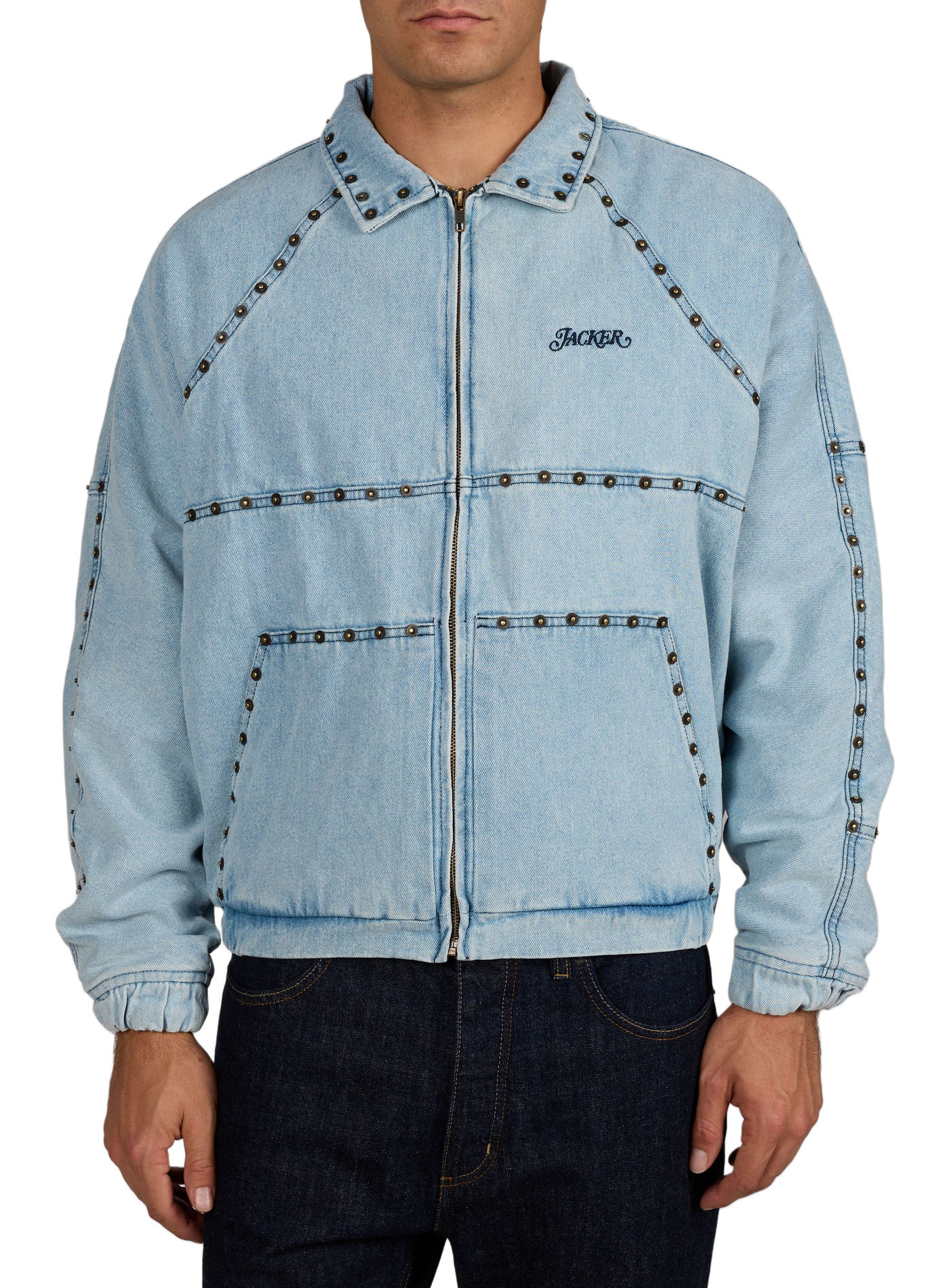 Zip-up denim jacket JACKER. Blue