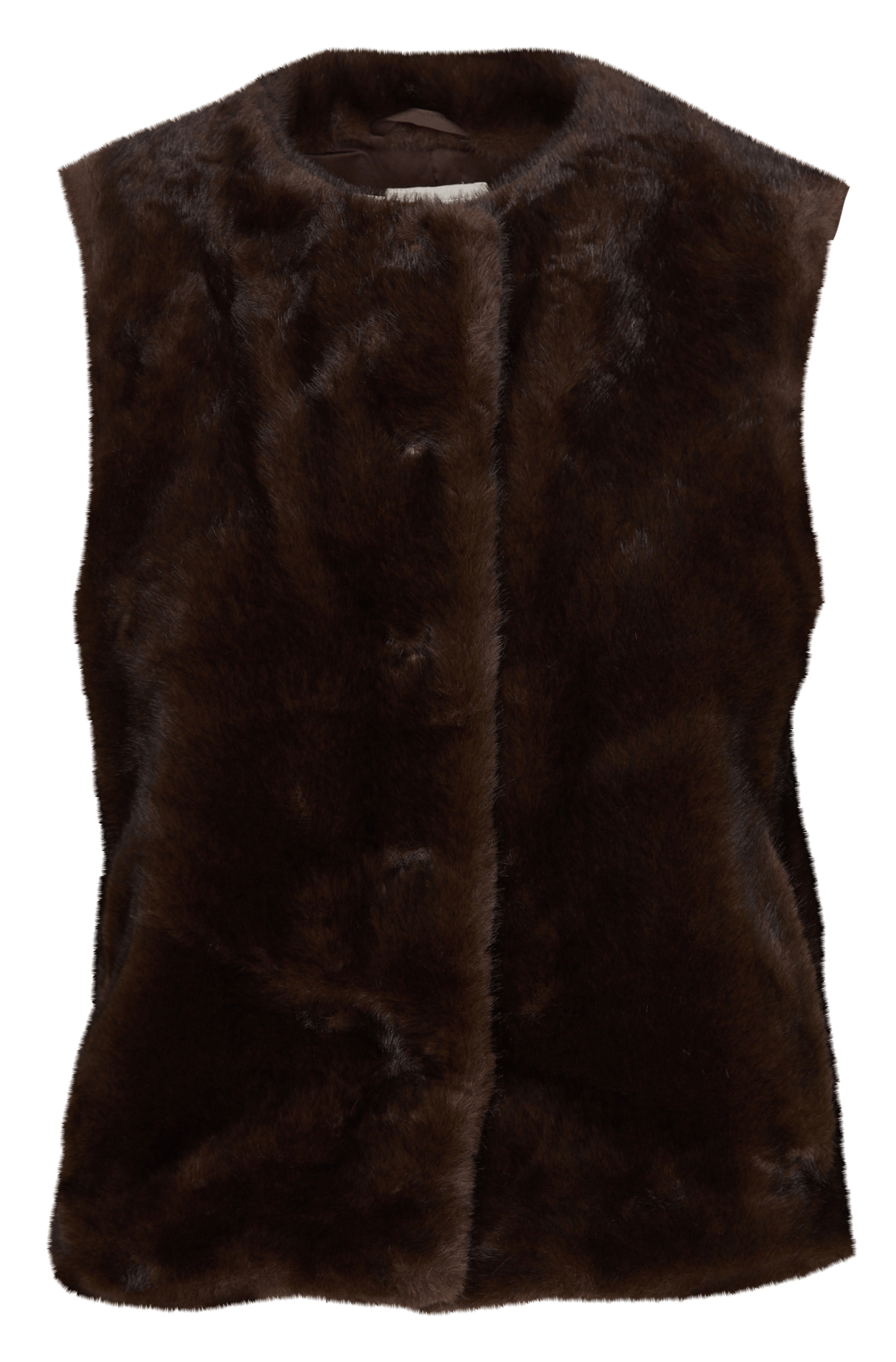 Veste sans manches droite effet fourrure brooklyn MAISON 123 Marron