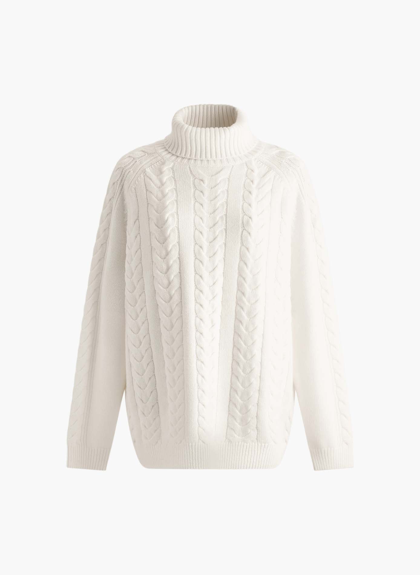 Pull elwena col roulé FUSALP Blanc