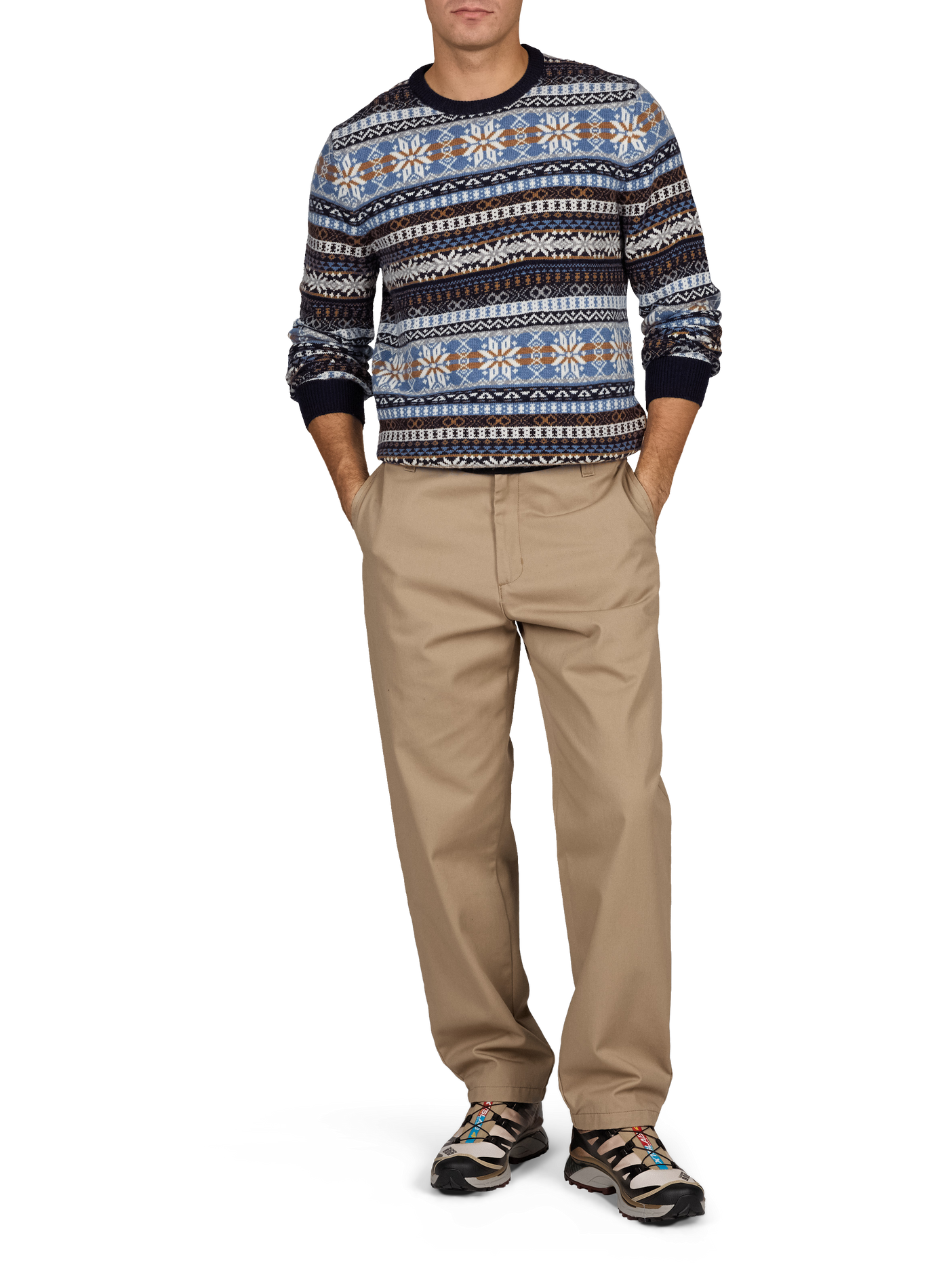 Wool-blend round-neck jumper GANT Blue