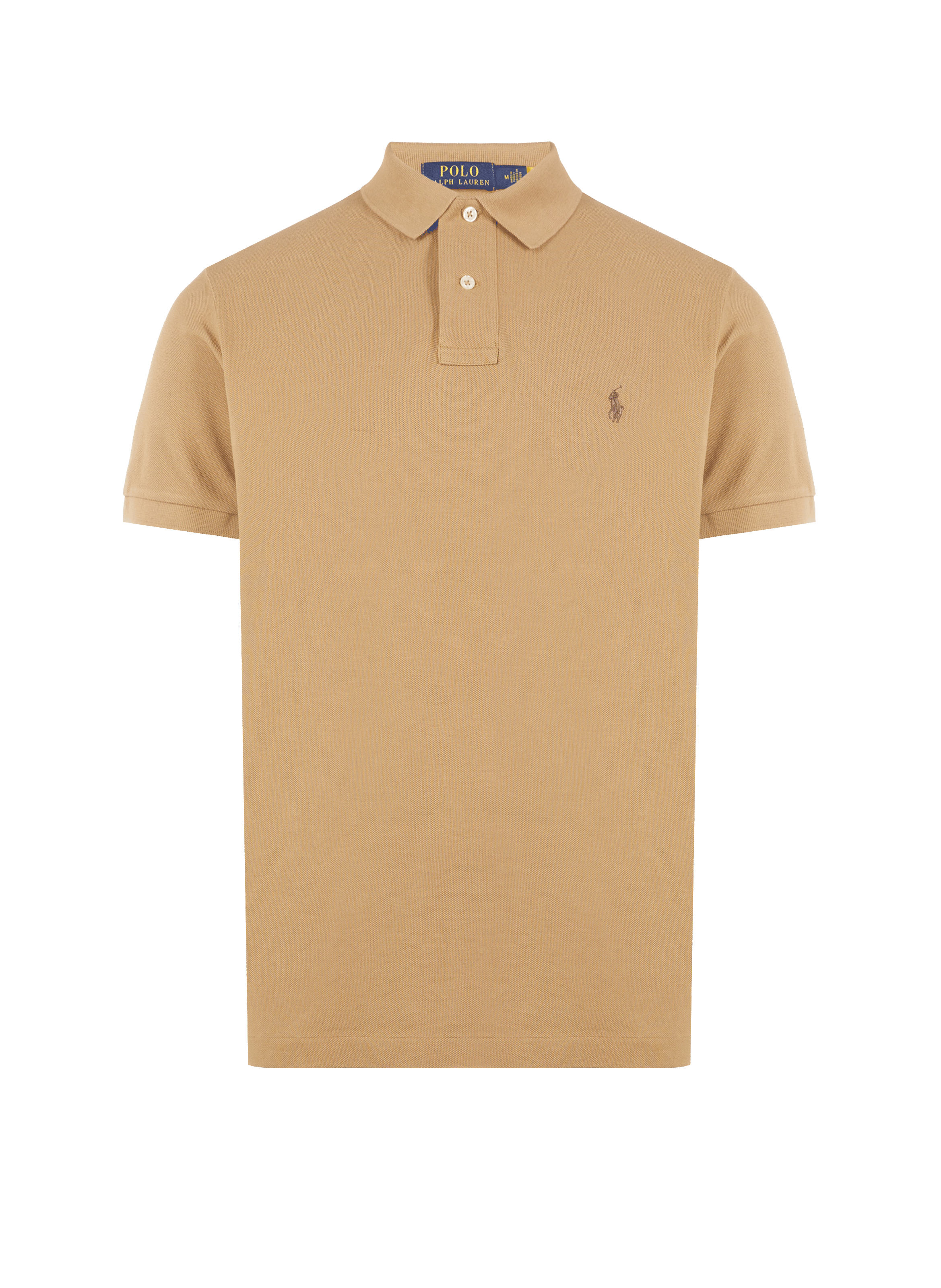 Polo droit en maille piqué de coton