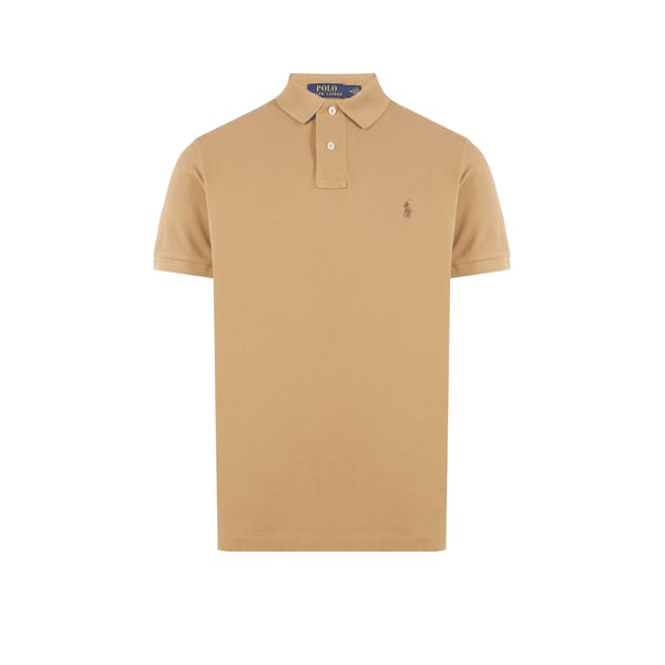 Polo droit en maille piqué de coton