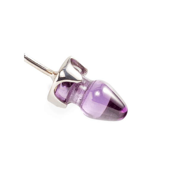 Alan Crocetti Brass Earring In Purple
