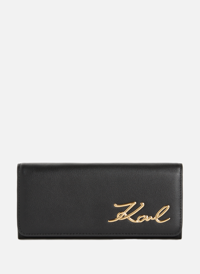 Mixed leather wallet   KARL LAGERFELD
