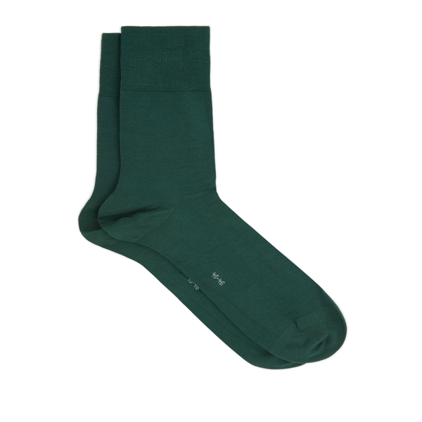 Falke Paisley Mid-calf Cotton-blend Socks In Green