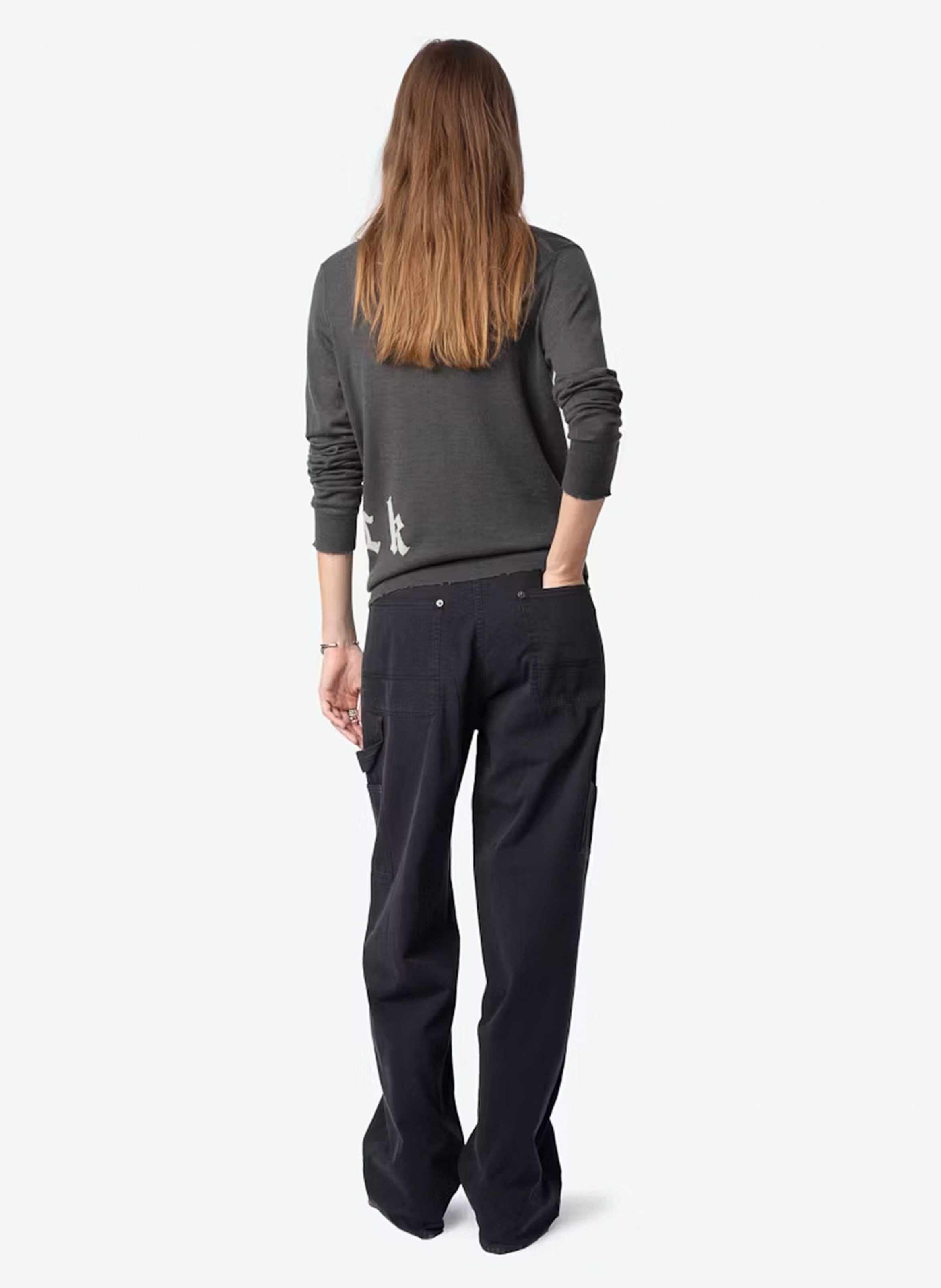 Pull droit en cachemire ivy ZADIG&VOLTAIRE Gris