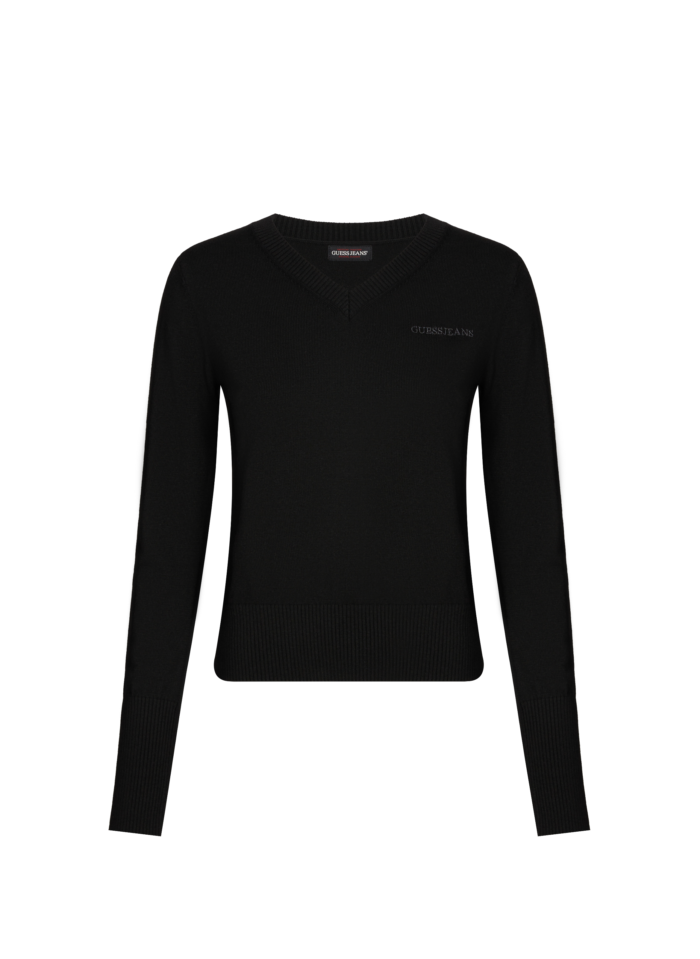 Pull à col V GUESS Noir